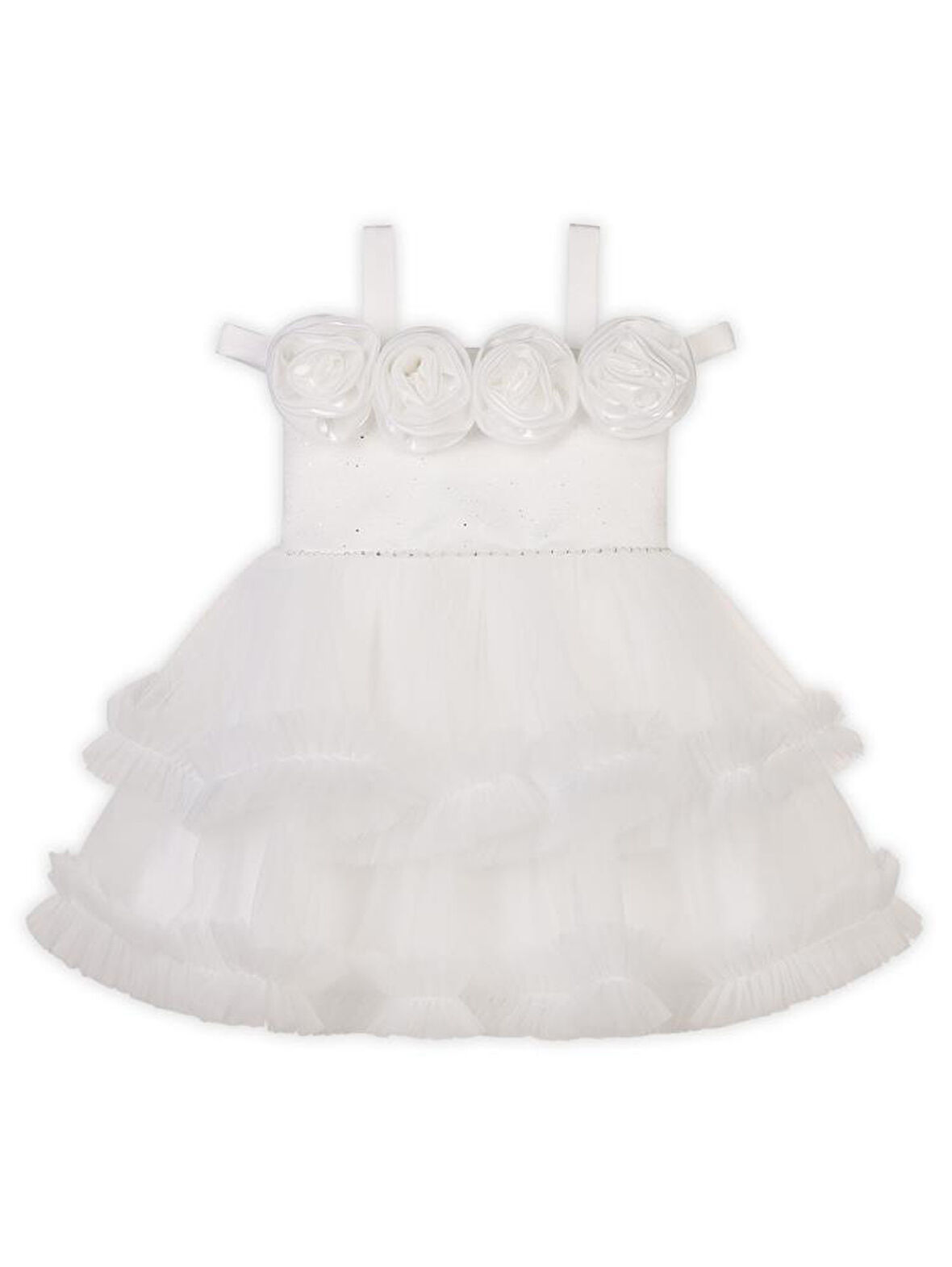 Civil Girls Güllü  2-5 Yaş Abiye - Beyaz2-3 Yaş