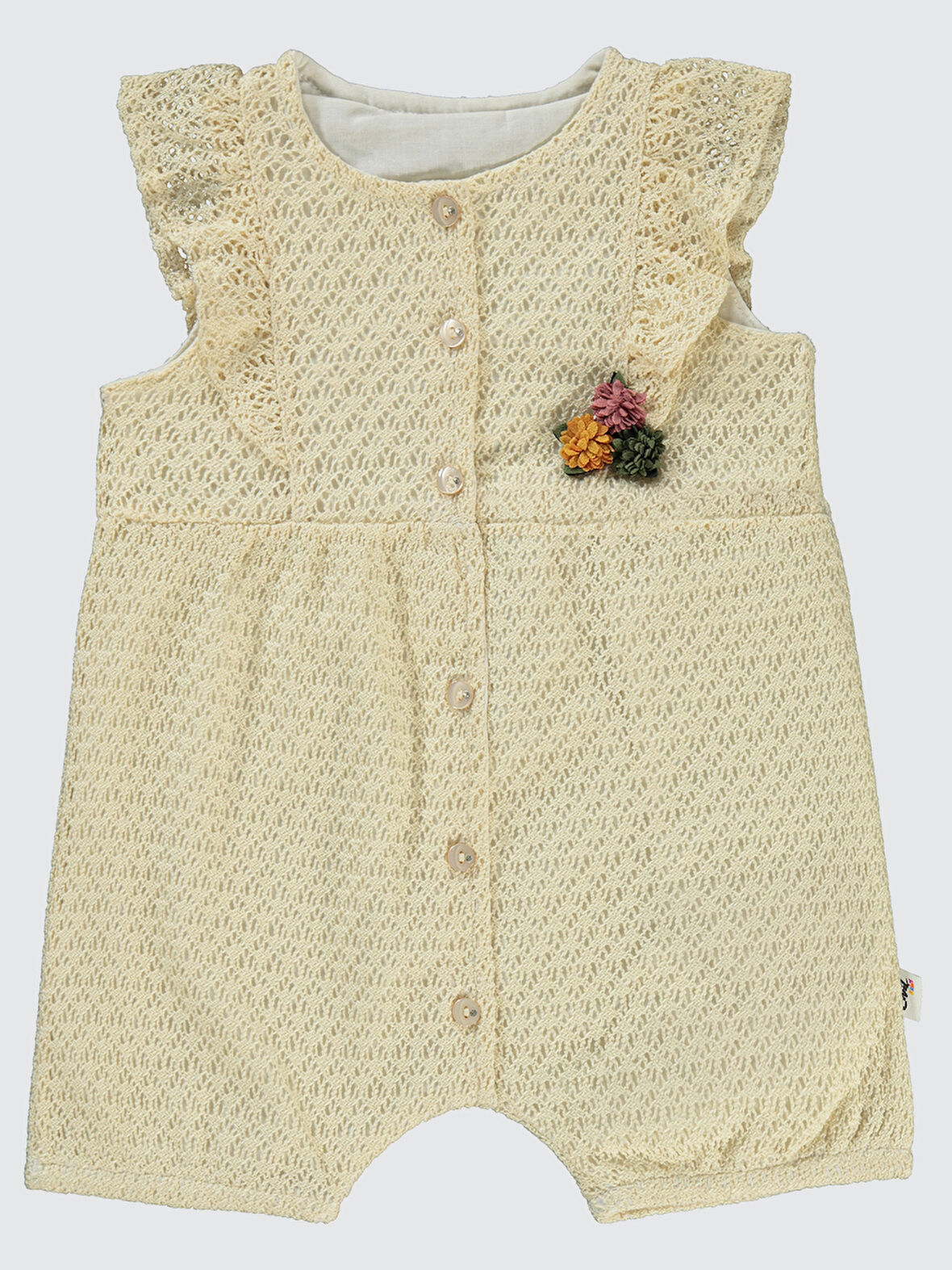 Civil Baby Kız Bebek Patiksiz Tulum 6-18 Ay Ekru