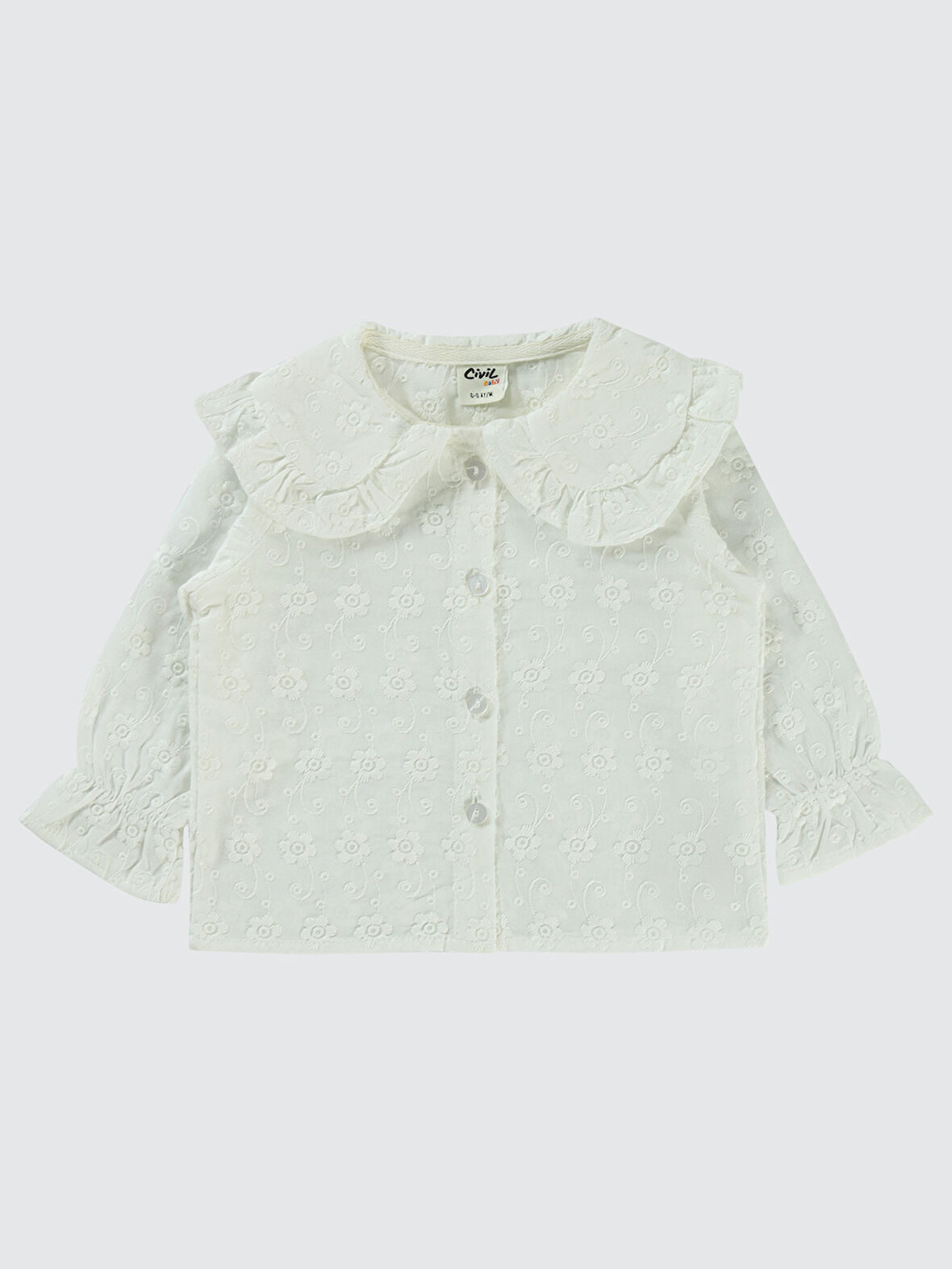 Civil Baby Kız Bebek Gömlek 6-18 Ay Beyaz