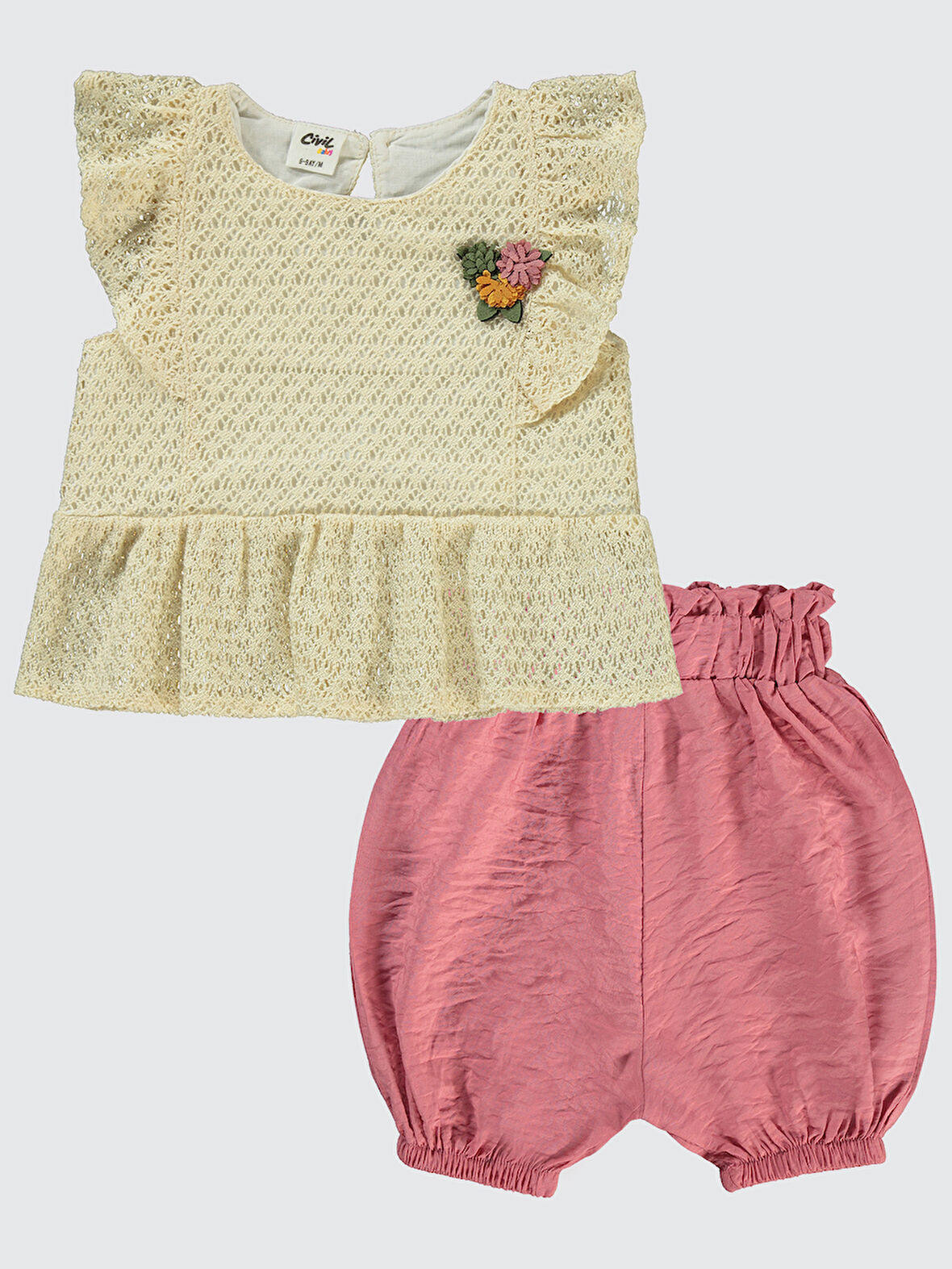 Civil Baby Kız Bebek Takım 6-18 Ay Ekru