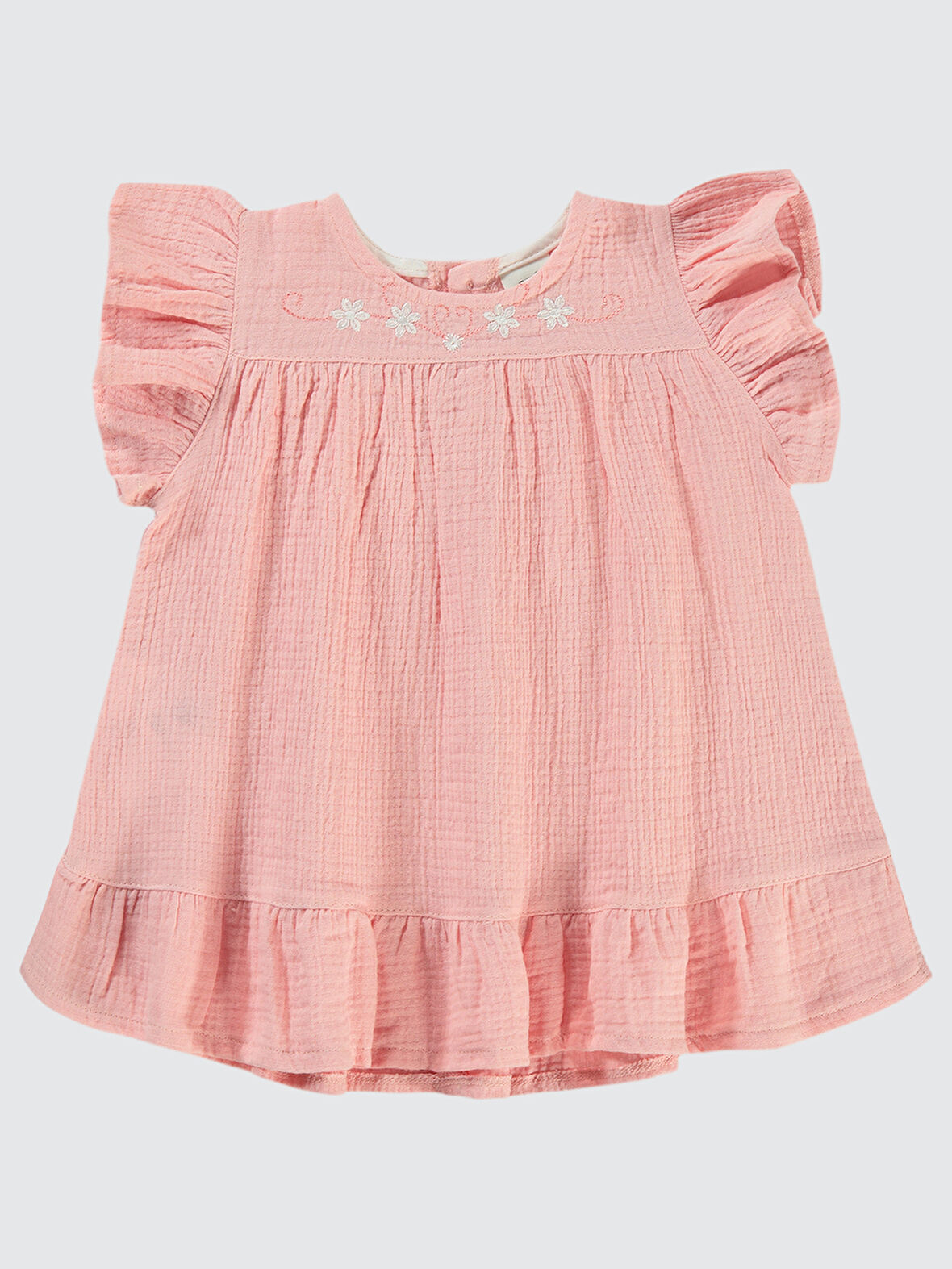 Civil Baby Kız Bebek Elbise 6-18 Ay Pudra