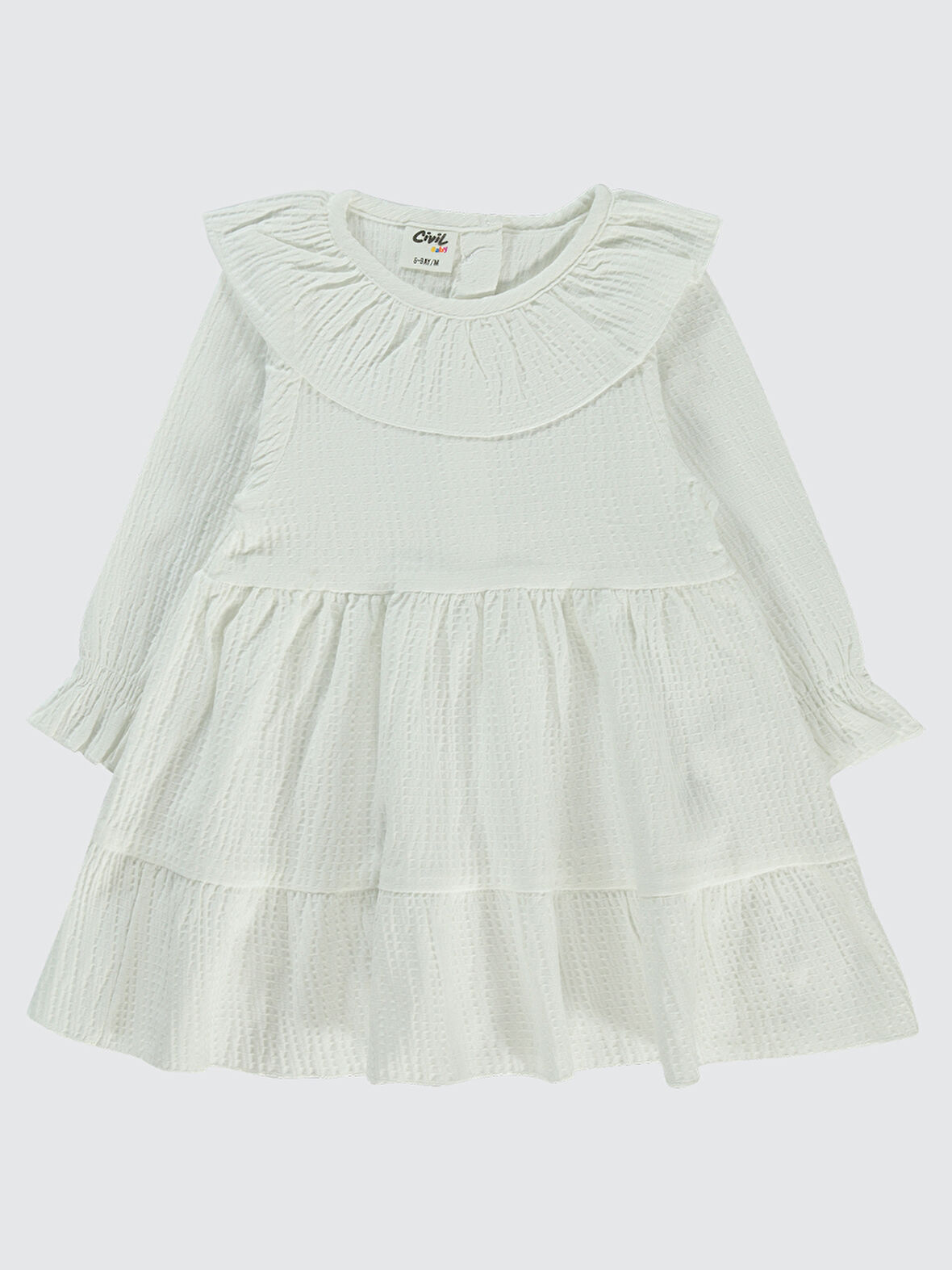 Civil Baby Kız Bebek Elbise 6-18 Ay Ekru