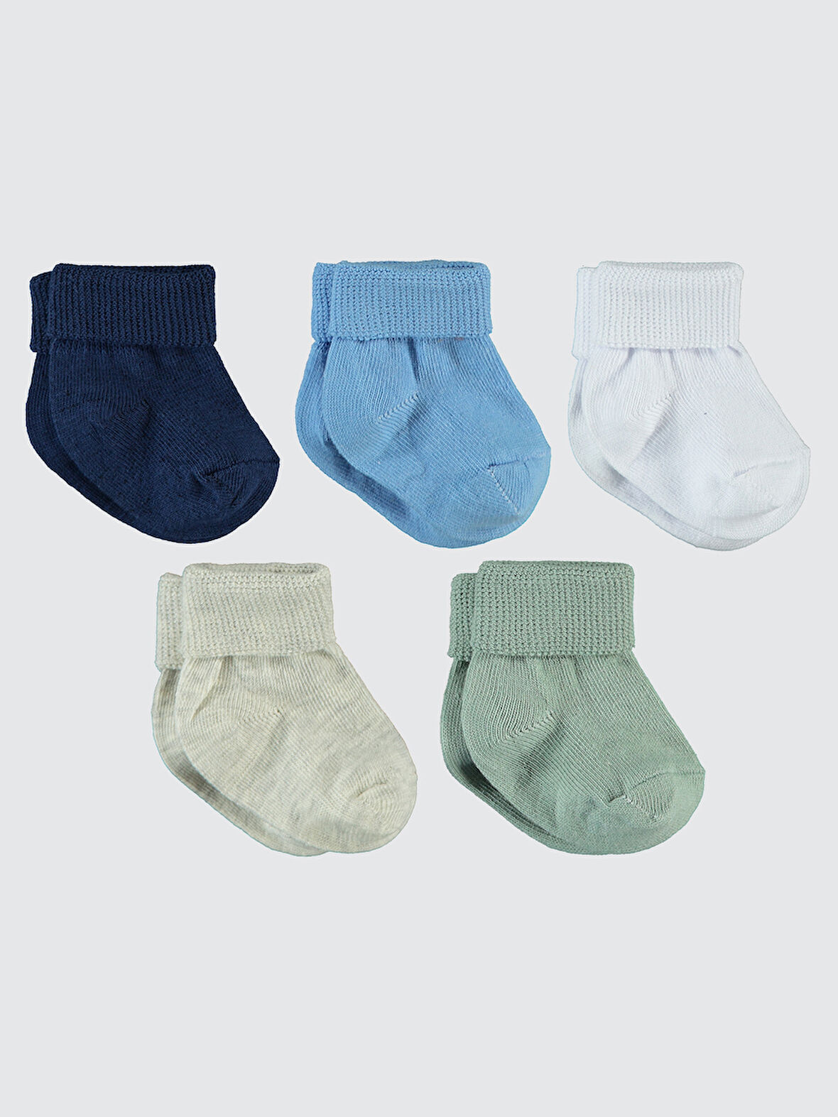 Civil Baby Erkek Bebek 5'li Çorap Set 6-12 Ay Mavi