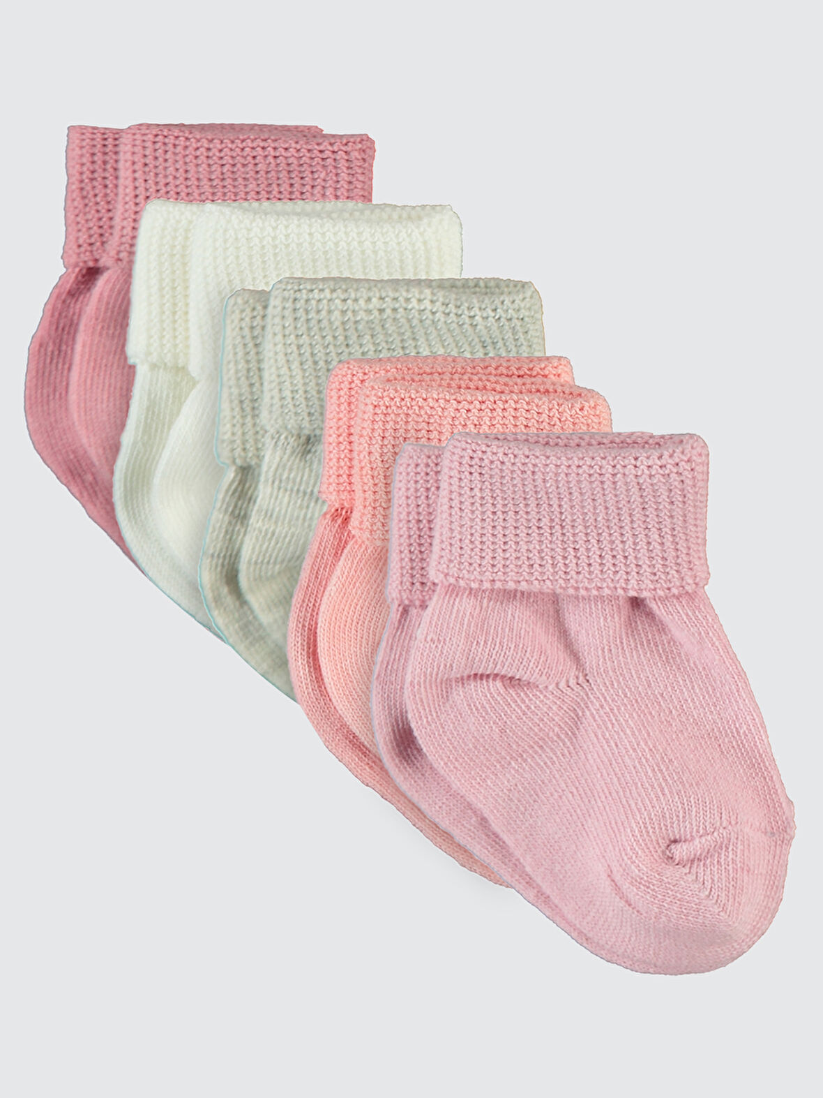 Civil Baby Kız Bebek 5'li Çorap Set 6-12 Ay Pembe