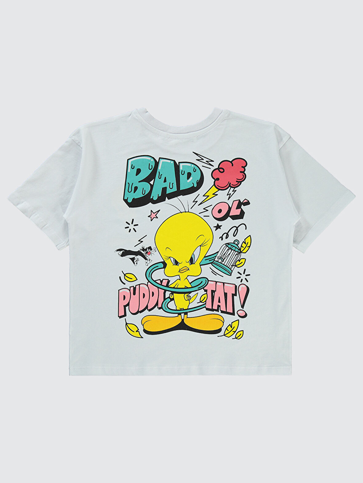 Tweety Kız Çocuk Tişört 10-13 Yaş Beyaz