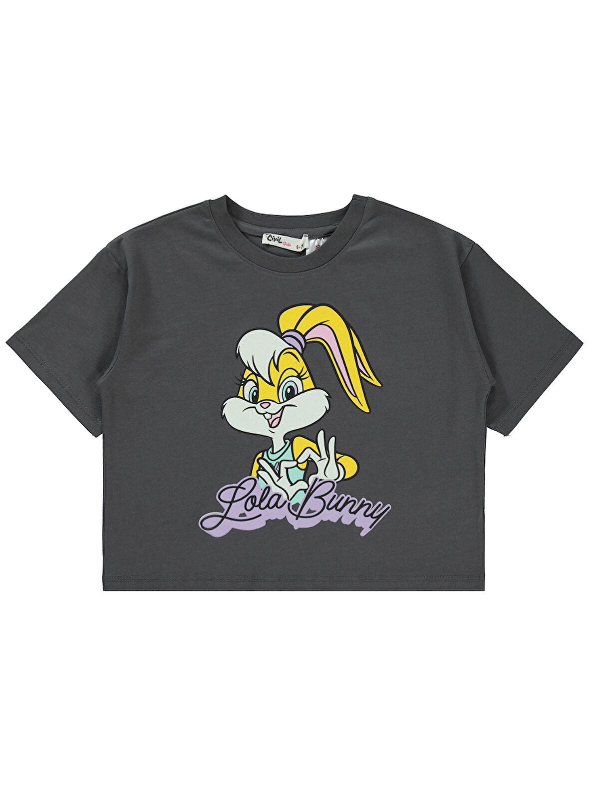 Lola Bunny Kız Çocuk Tişört 6-9 Yaş Füme