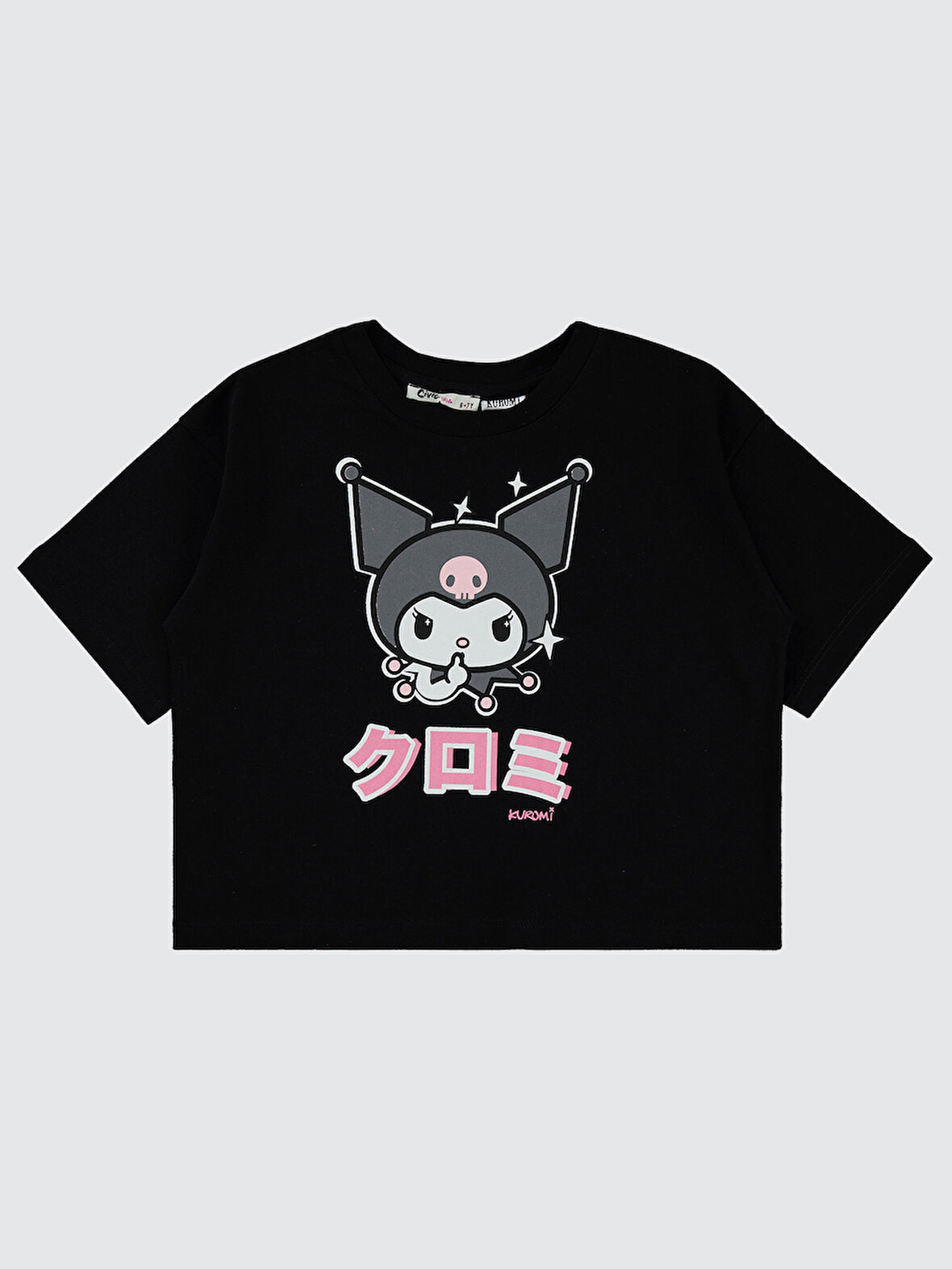 Kuromi Kız Çocuk Tişört 6-9 Yaş Siyah