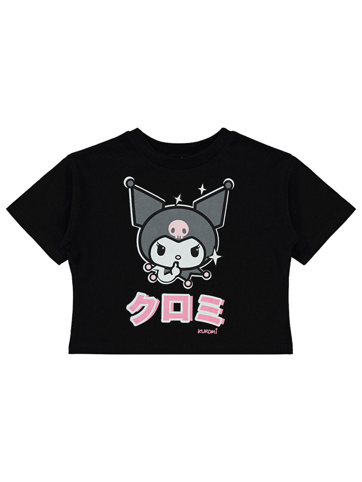 Kuromi Kız Çocuk Tişört 2-5 Yaş Siyah