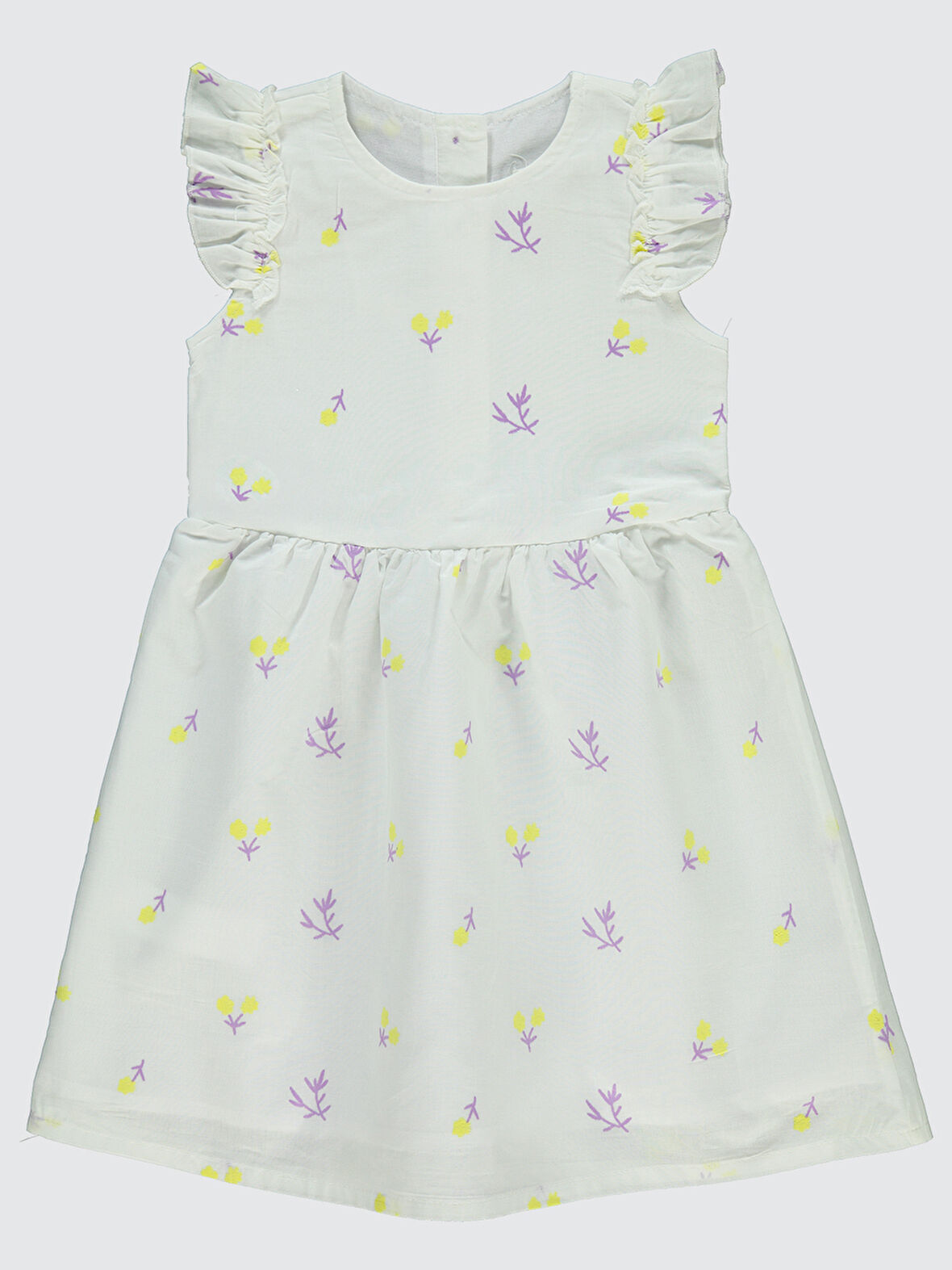 Civil Girls Kız Çocuk Elbise 6-9 Yaş Ekru