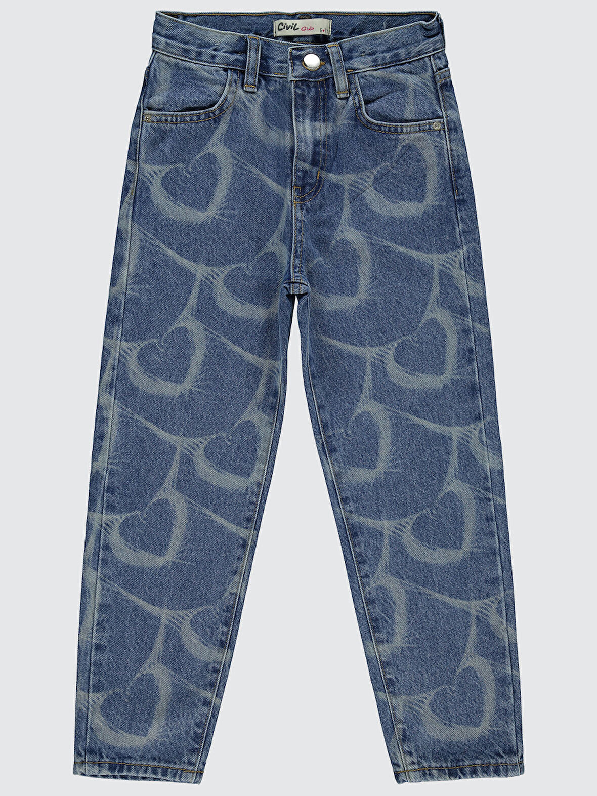 Civil Girls Kız Çocuk Pantolon 6-9 Yaş Açık Mavi