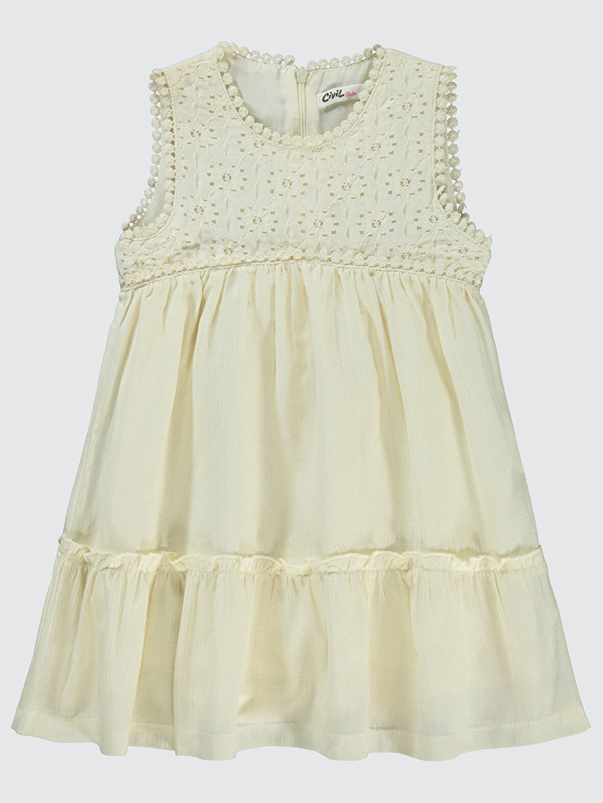 Civil Girls Kız Çocuk Elbise 2-5 Yaş Bej