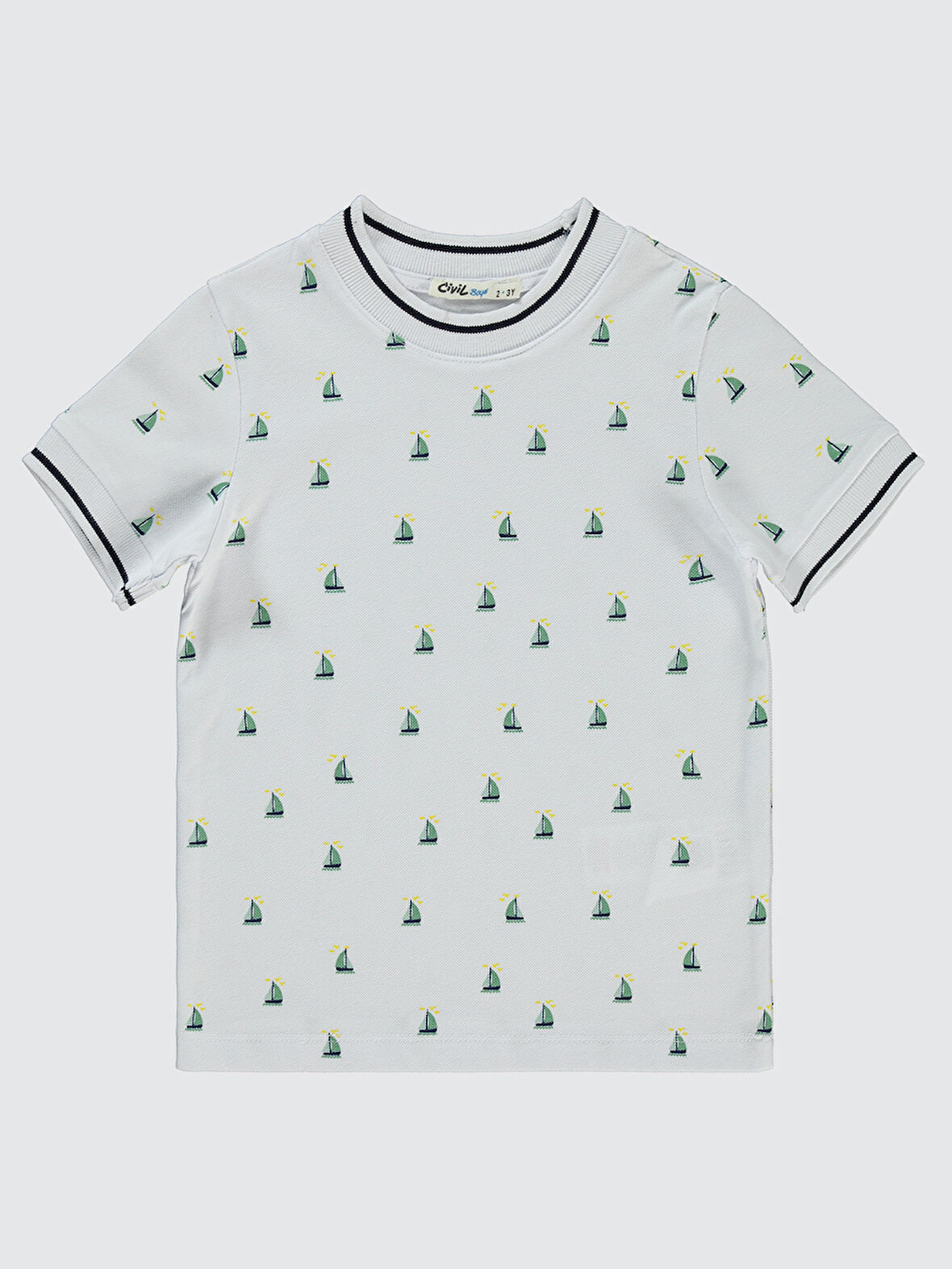 Civil Boys Erkek Çocuk Tişört 2-5 Yaş Beyaz