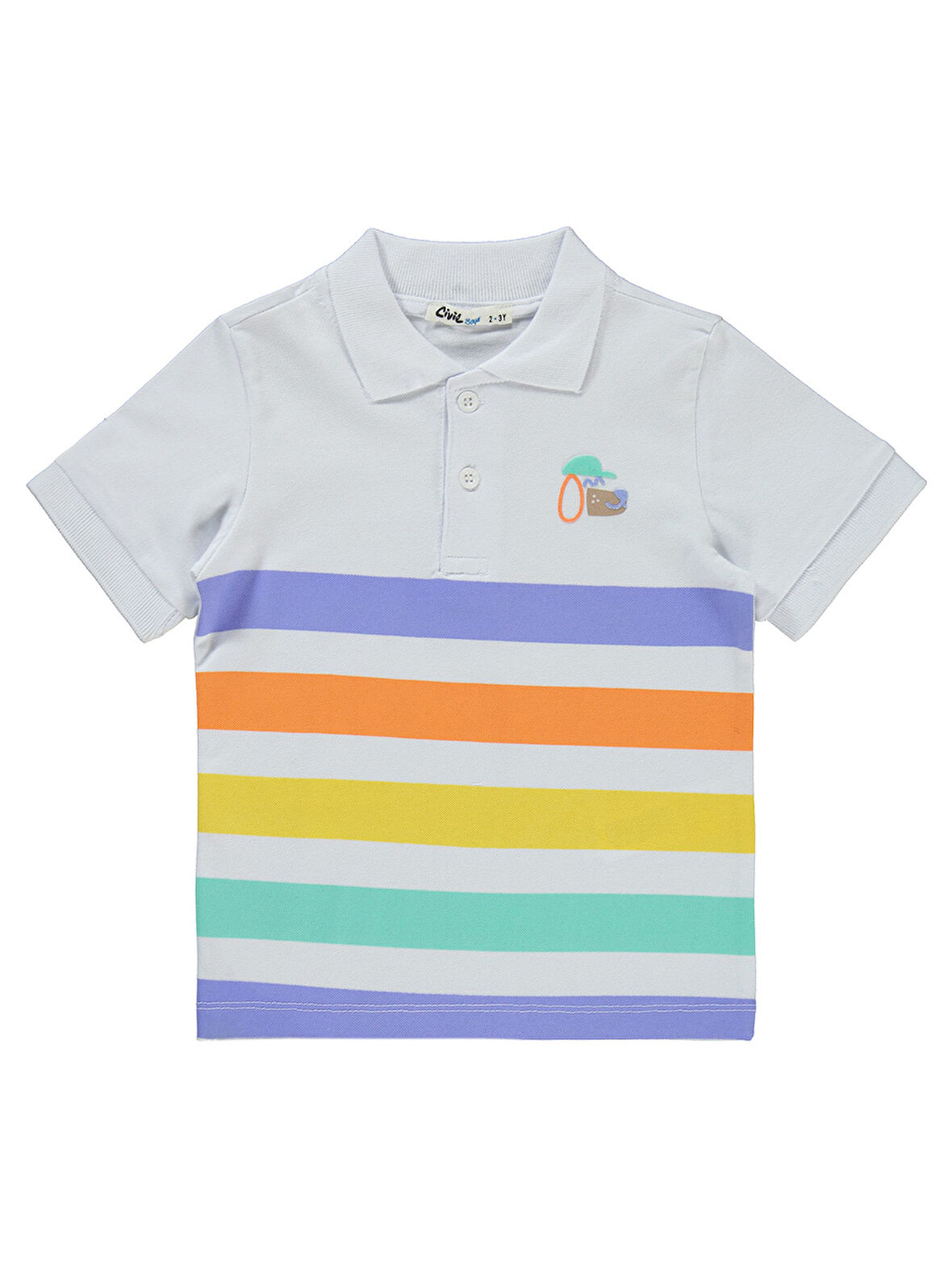 Civil Boys Erkek Çocuk Tişört 2-5 Yaş Beyaz