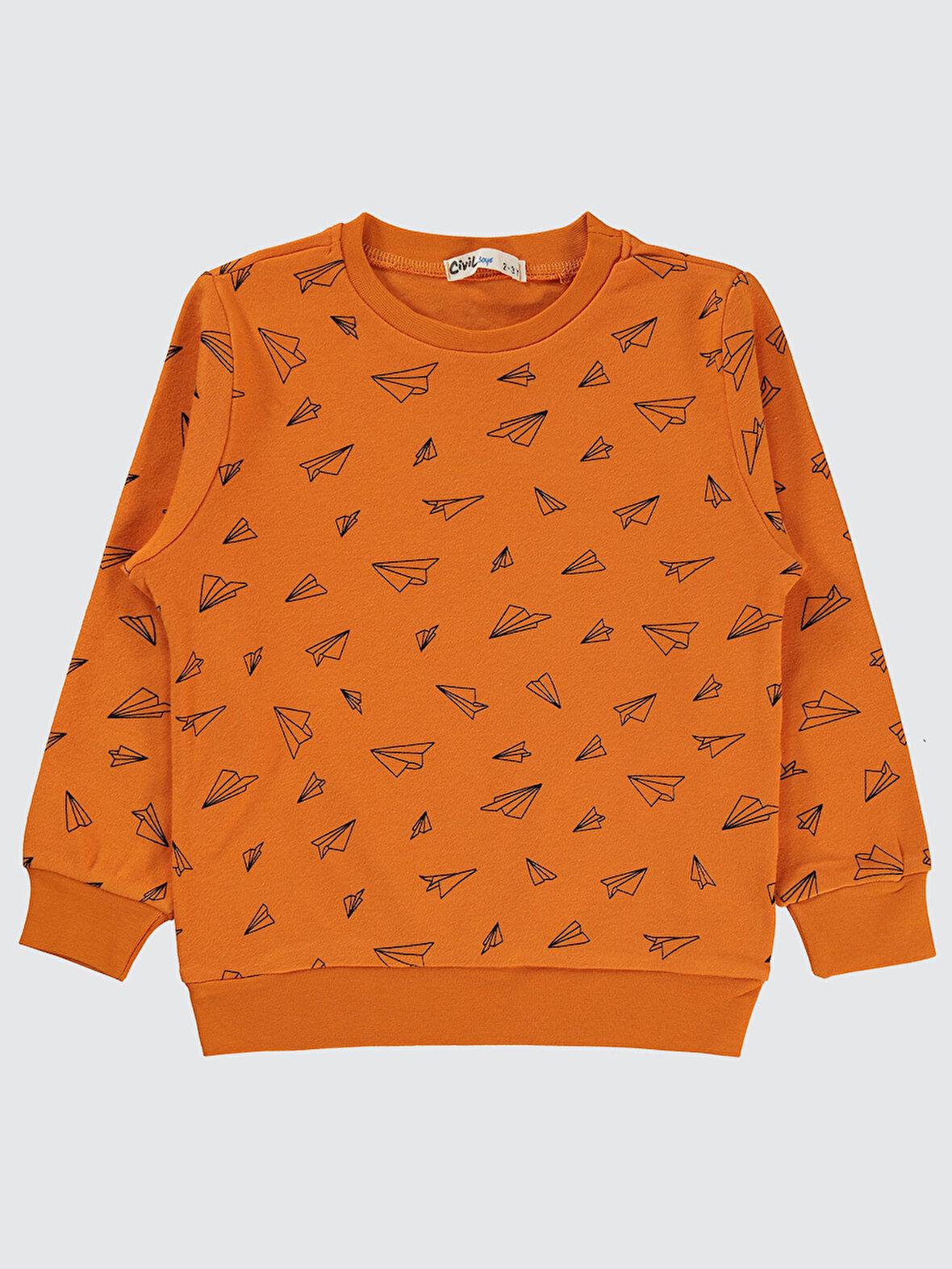 Civil Boys Erkek Çocuk Sweatshirt 2-5 Yaş Koyu Oranj