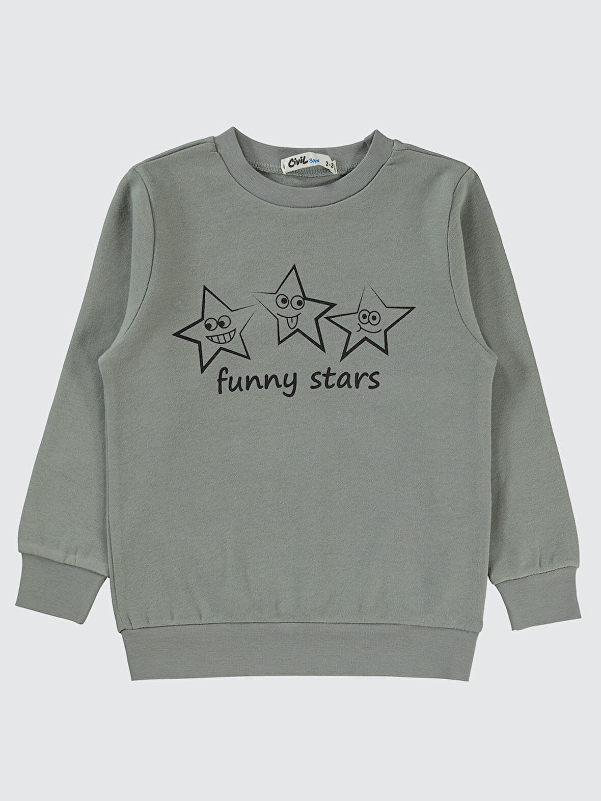 Civil Boys Erkek Çocuk Sweatshirt 2-5 Yaş Gri