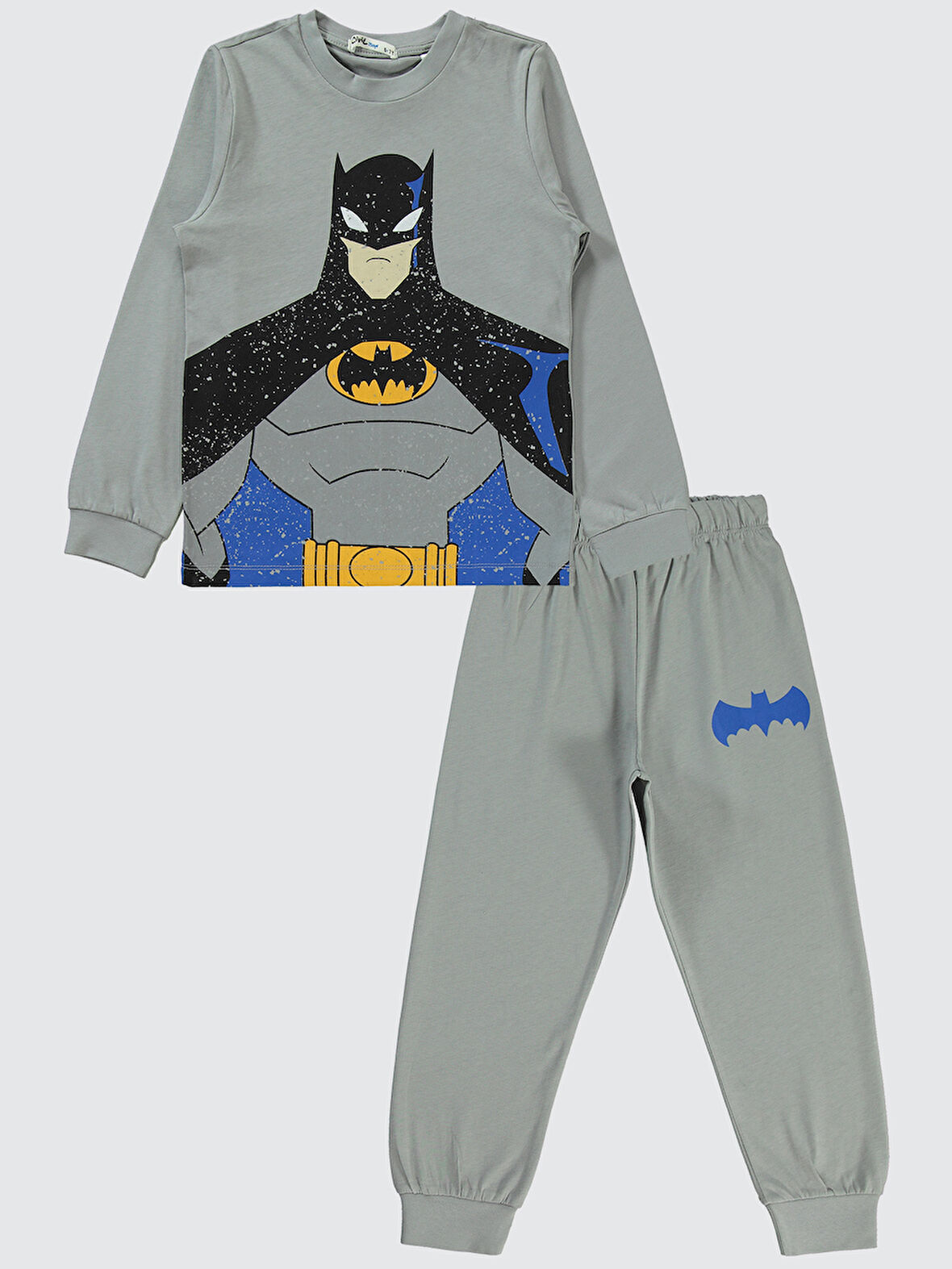 Batman Erkek Çocuk Pijama Takımı 6-9 Yaş Gri
