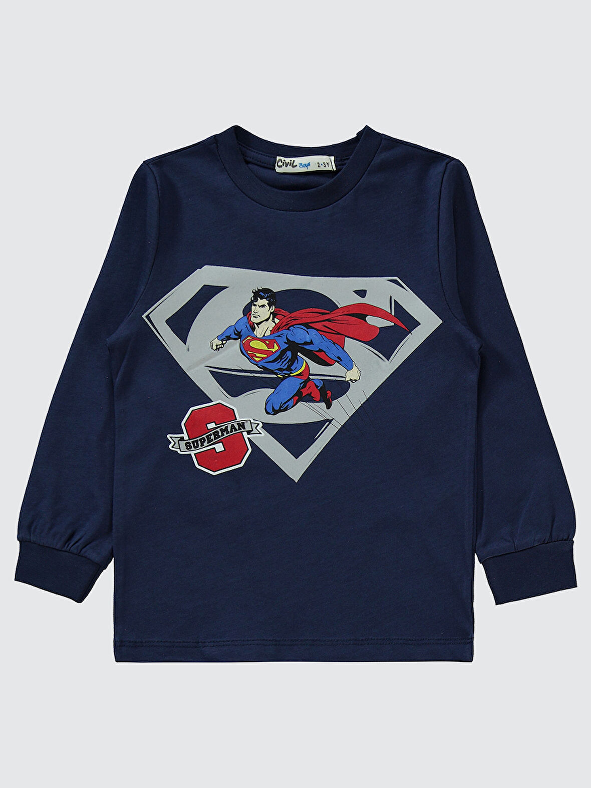 Superman Erkek Çocuk Pijama Takımı 2-5 Yaş Lacivert
