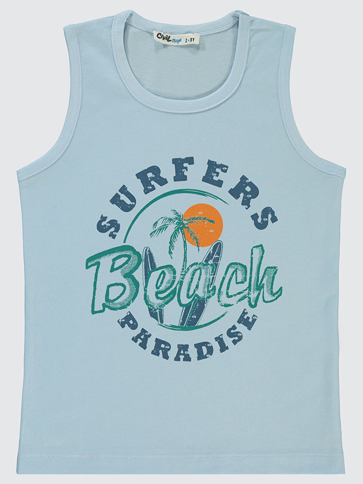 Civil Boys Erkek Çocuk Tişört 2-5 Yaş Buz Mavi