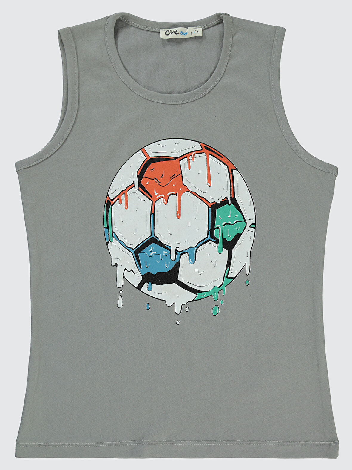 Civil Boys Erkek Çocuk Tişört 6-9 Yaş Gri