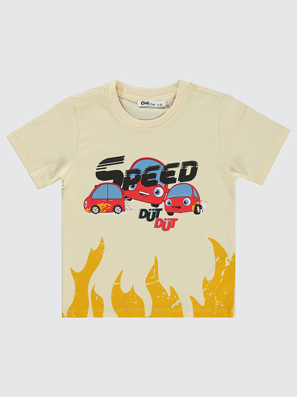 Civil Boys Erkek Çocuk Tişört 2-5 Yaş Taş Rengi