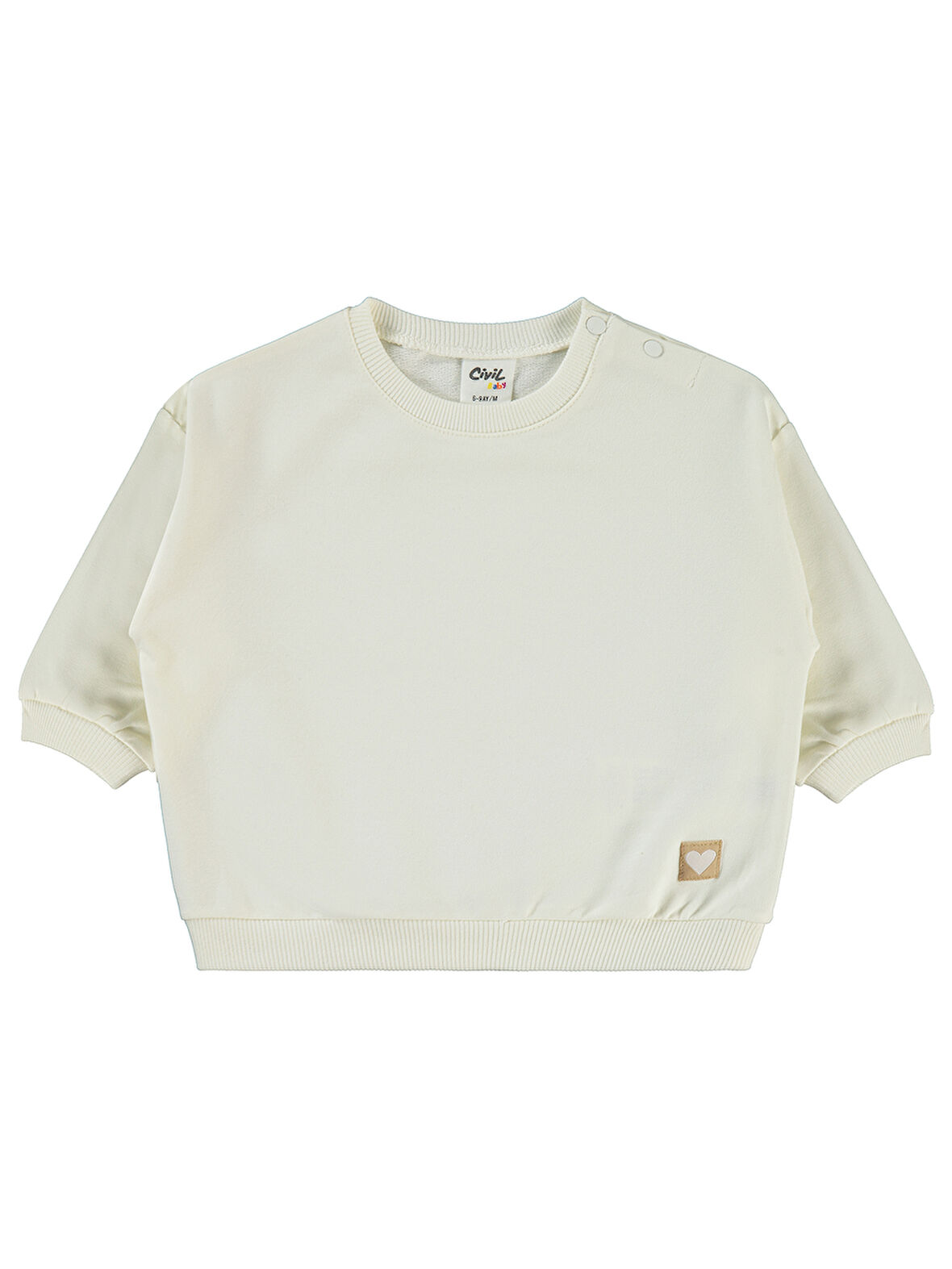 Civil Baby Kız Bebek Sweatshirt 6-18 Ay Ekru