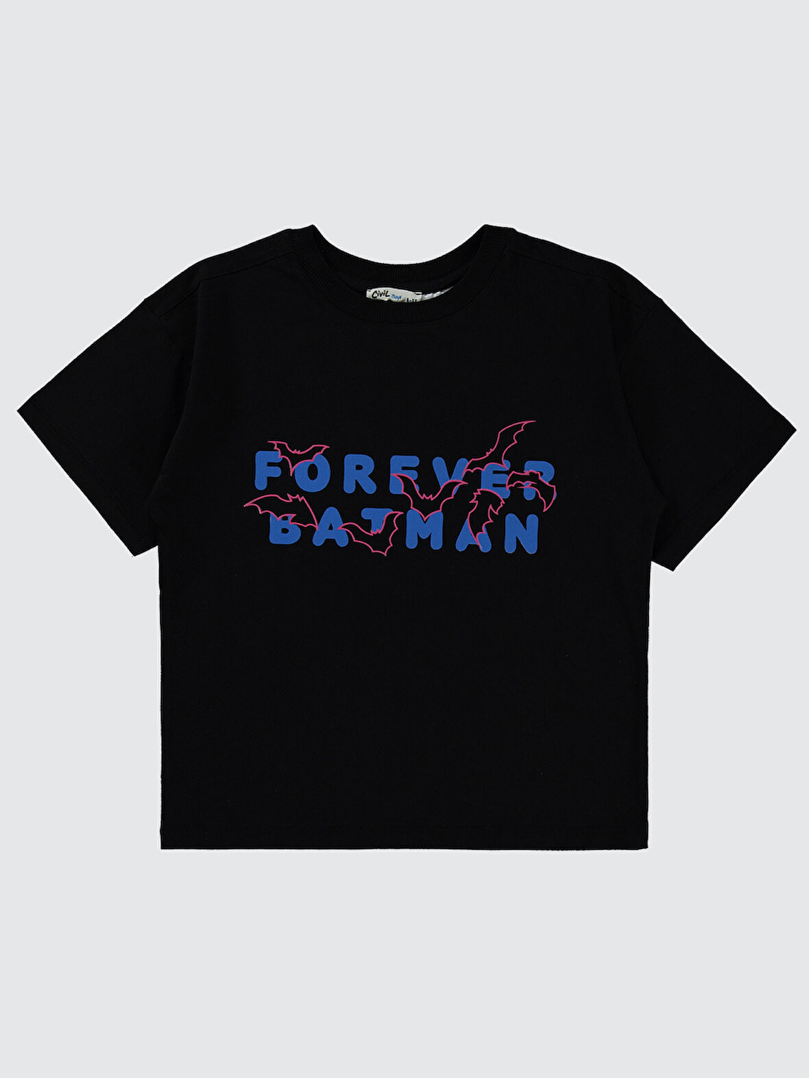 Batman Erkek Çocuk Tişört 6-9 Yaş Siyah