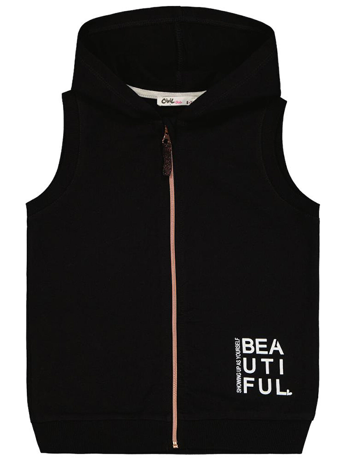 Civil Girls Basic 6-9 Yaş Yelek - Siyah9-10 Yaş