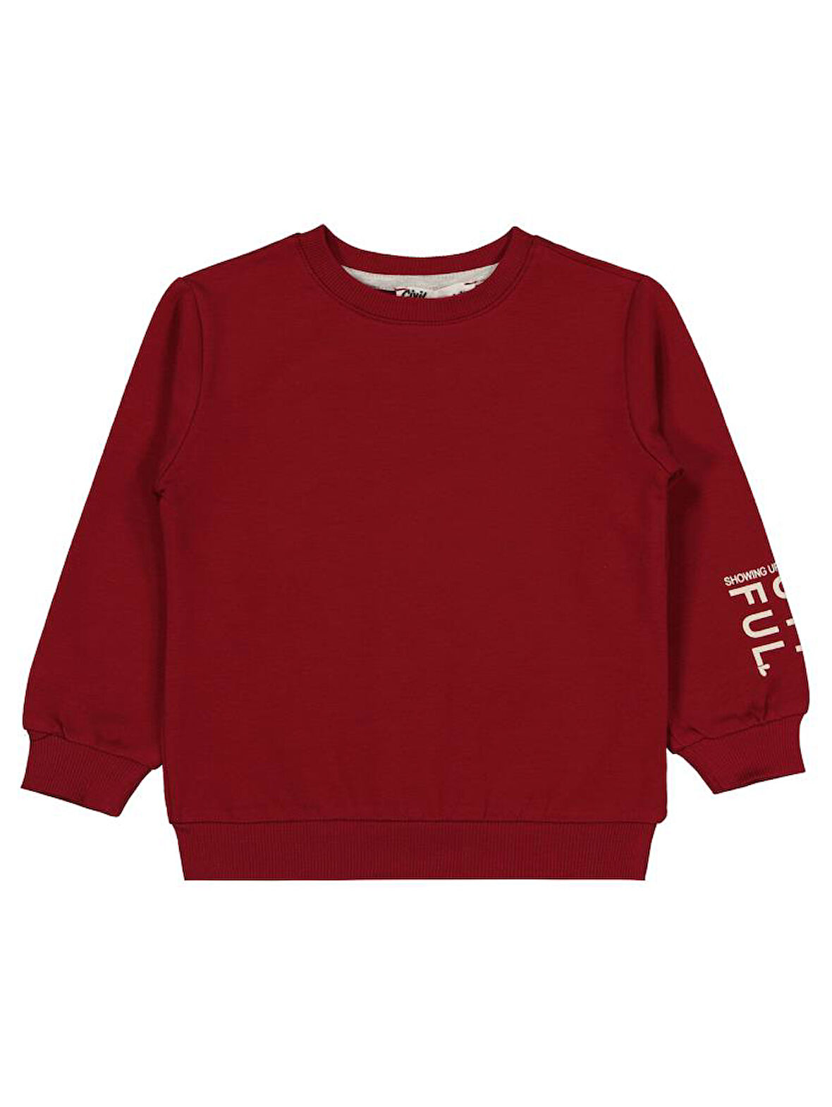 Civil Girls Basic 2-5 Yaş Sweatshirt - Bordo 2-3 Yaş