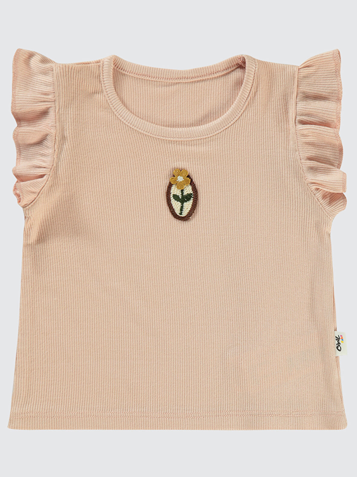 Civil Baby Kız Bebek Tişört 6-18 Ay Pudra