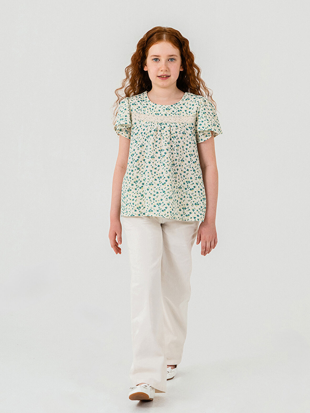 Pierre Cardin Kız Çocuk Pantolon 10-12 Yaş Ekru