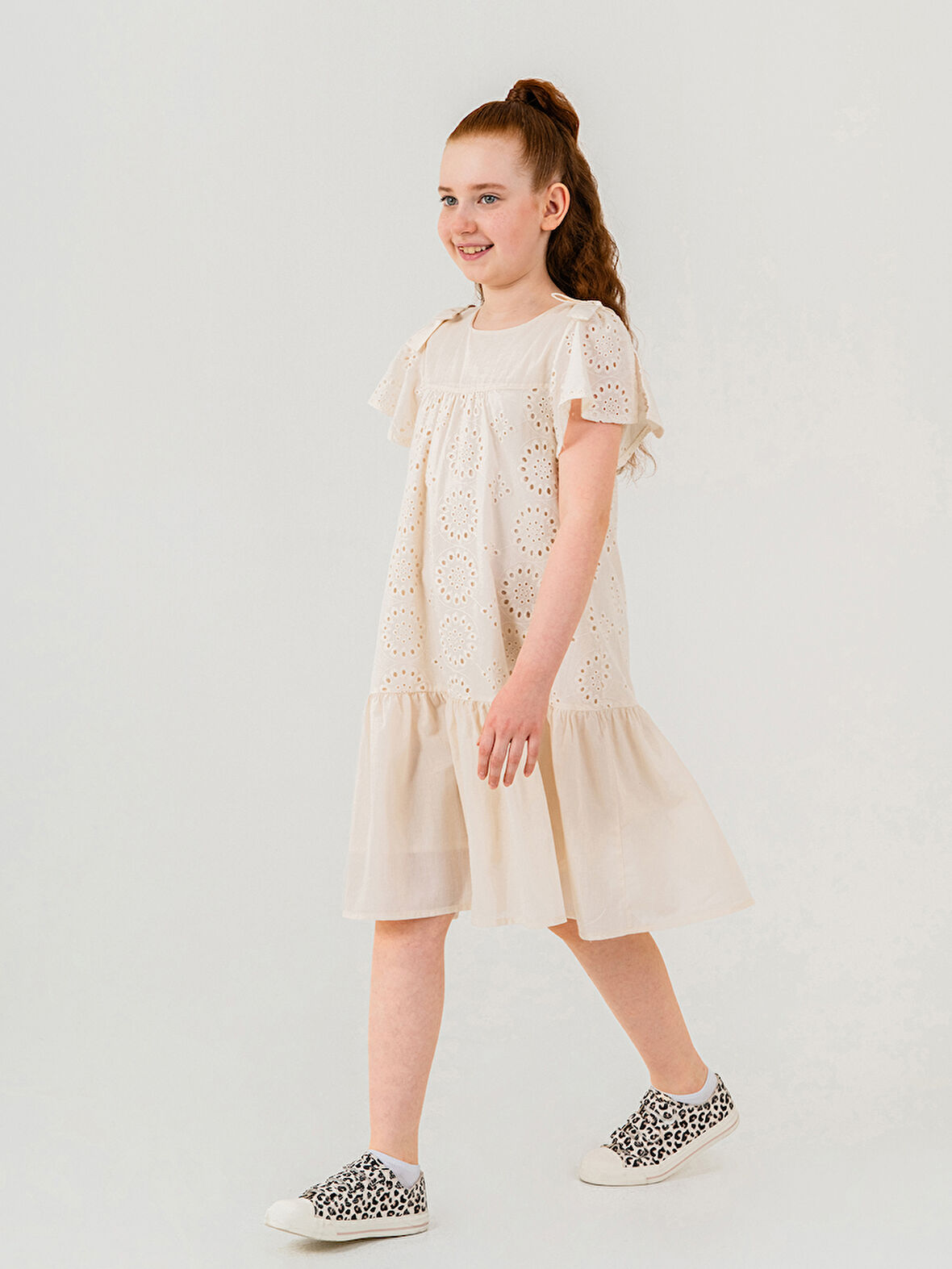 Pierre Cardin Kız Çocuk Elbise 10-12 Yaş Ekru
