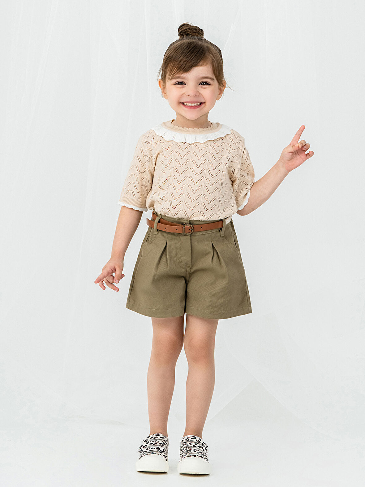 Pierre Cardin Kız Çocuk Gömlek 2-5 Yaş Bej