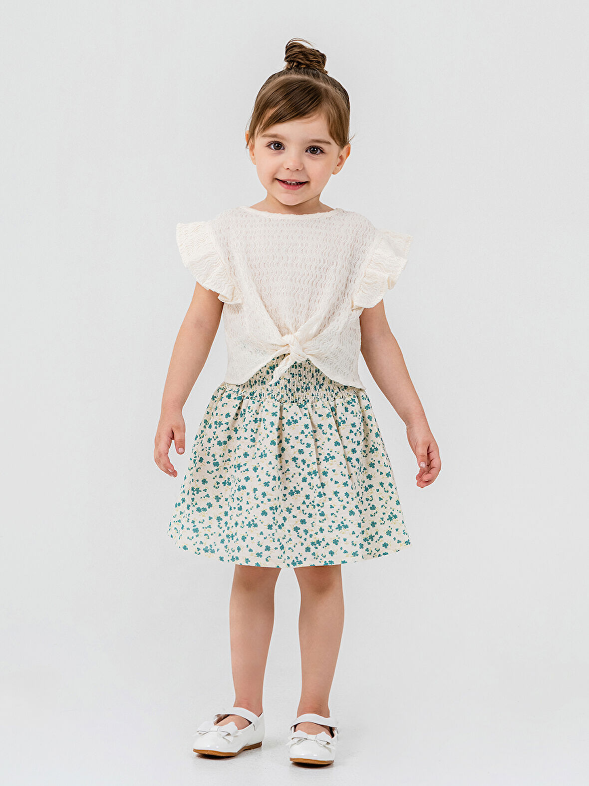 Pierre Cardin Kız Çocuk Gömlek 2-5 Yaş Ekru