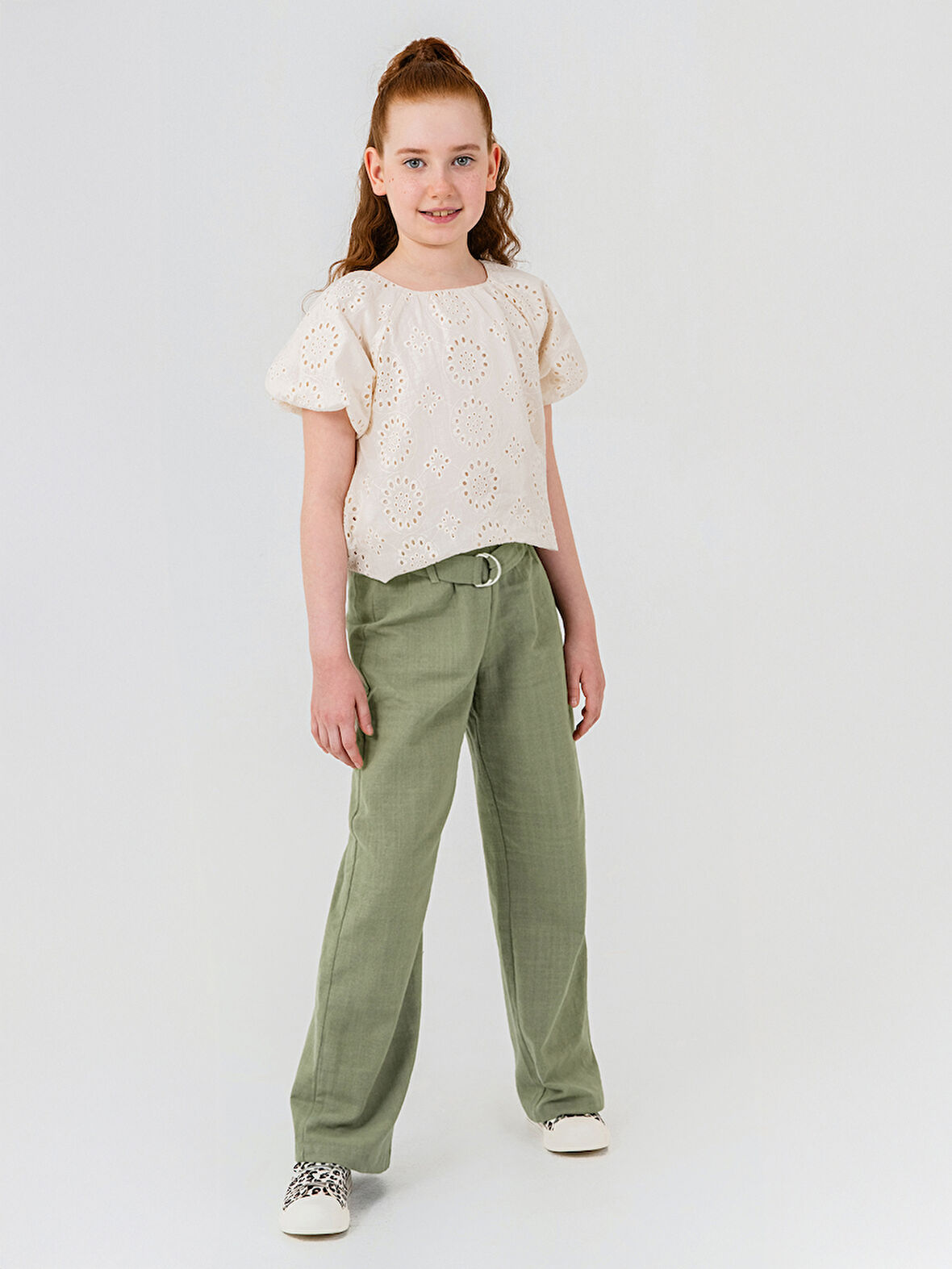 Pierre Cardin Kız Çocuk Gömlek 10-12 Yaş Ekru