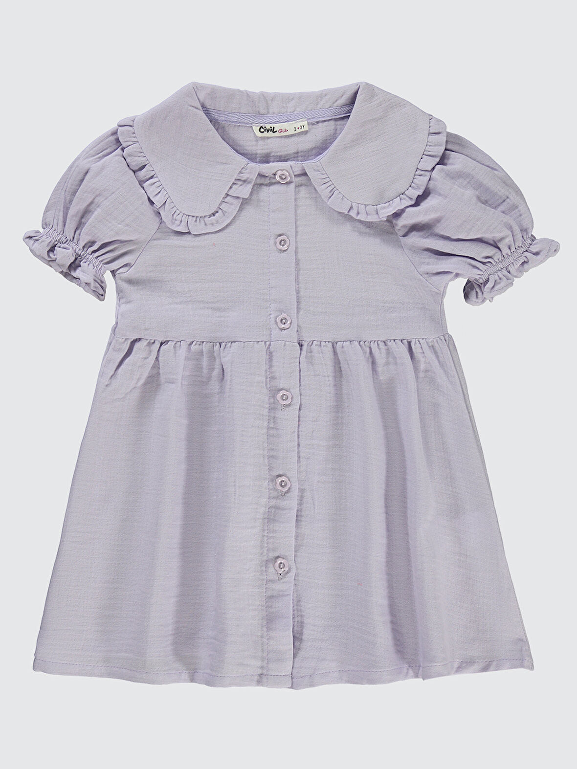 Civil Girls Kız Çocuk Elbise 2-5 Yaş Nazik Lavanta