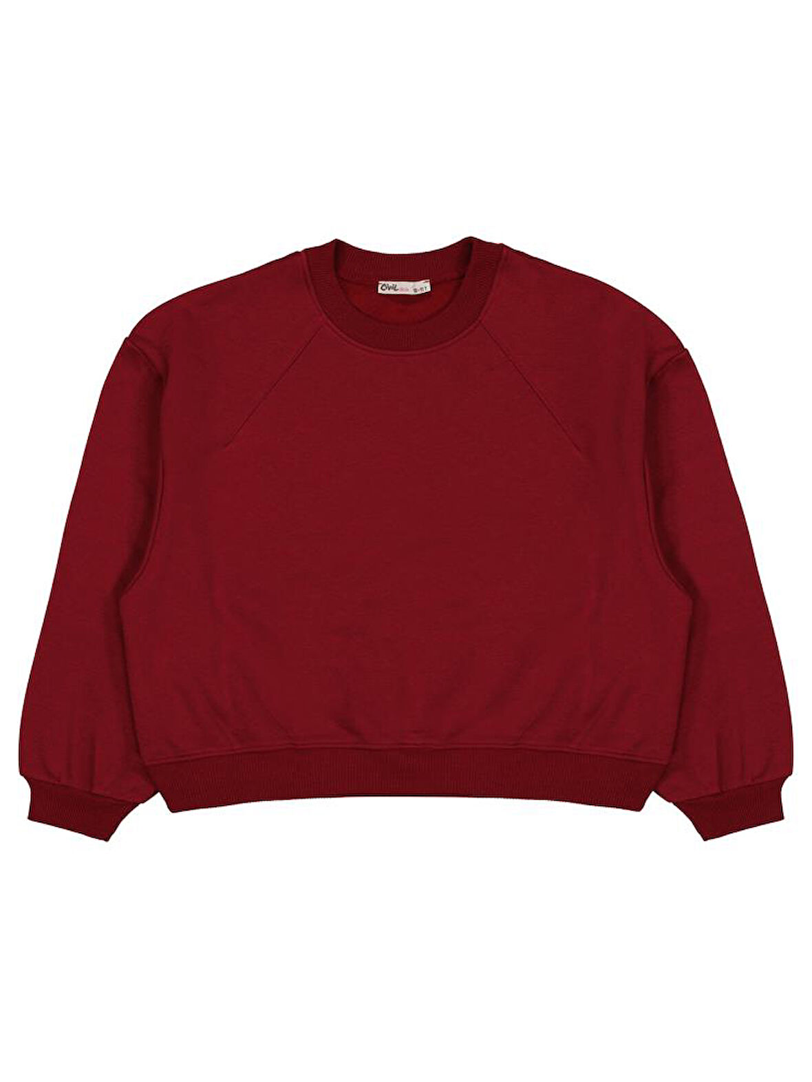 Civil Girls Düz 10-13 Yaş Sweatshirt - Bordo12-13 Yaş