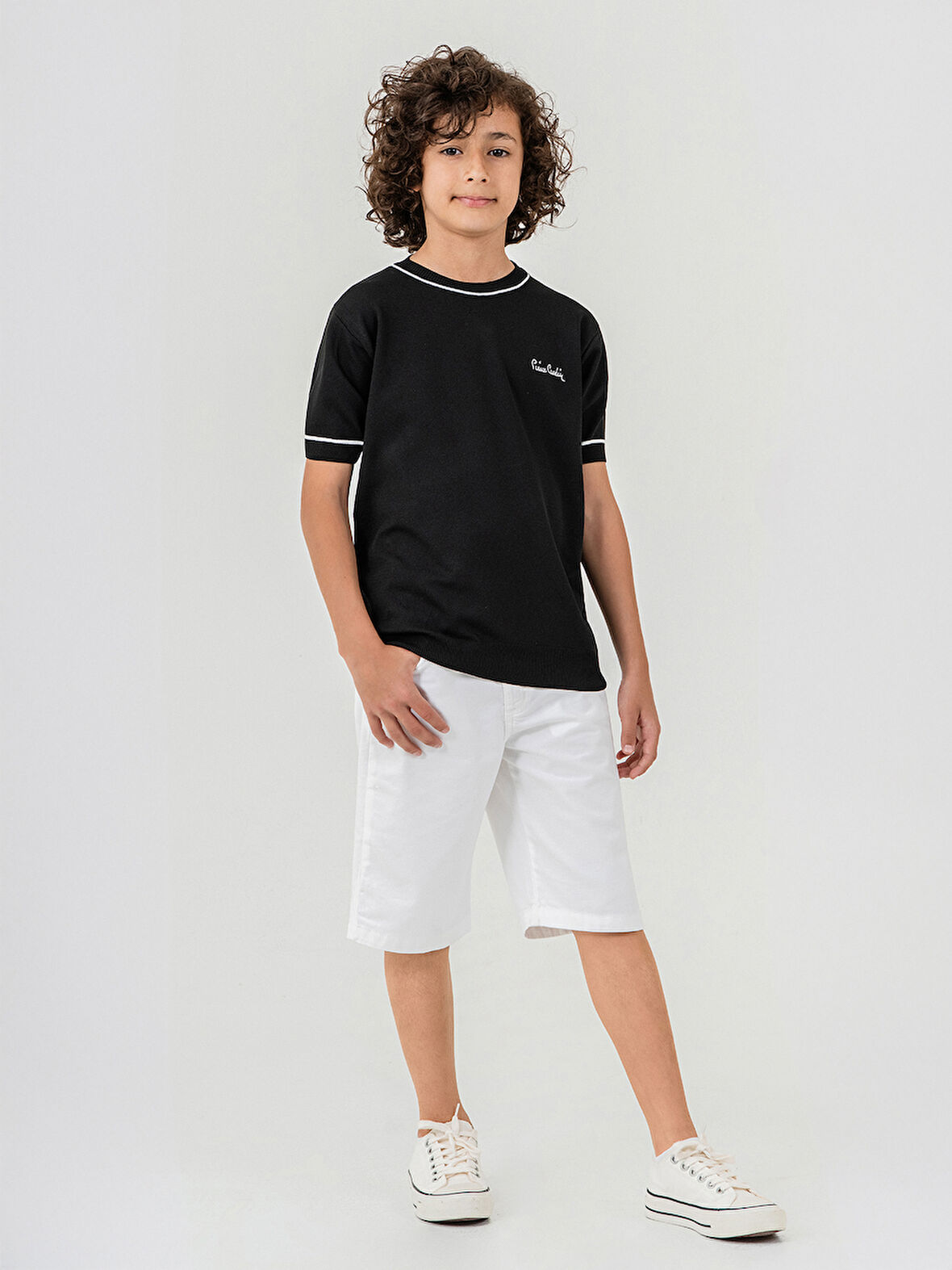 Pierre Cardin Erkek Çocuk Tişört 10-12 Yaş Siyah