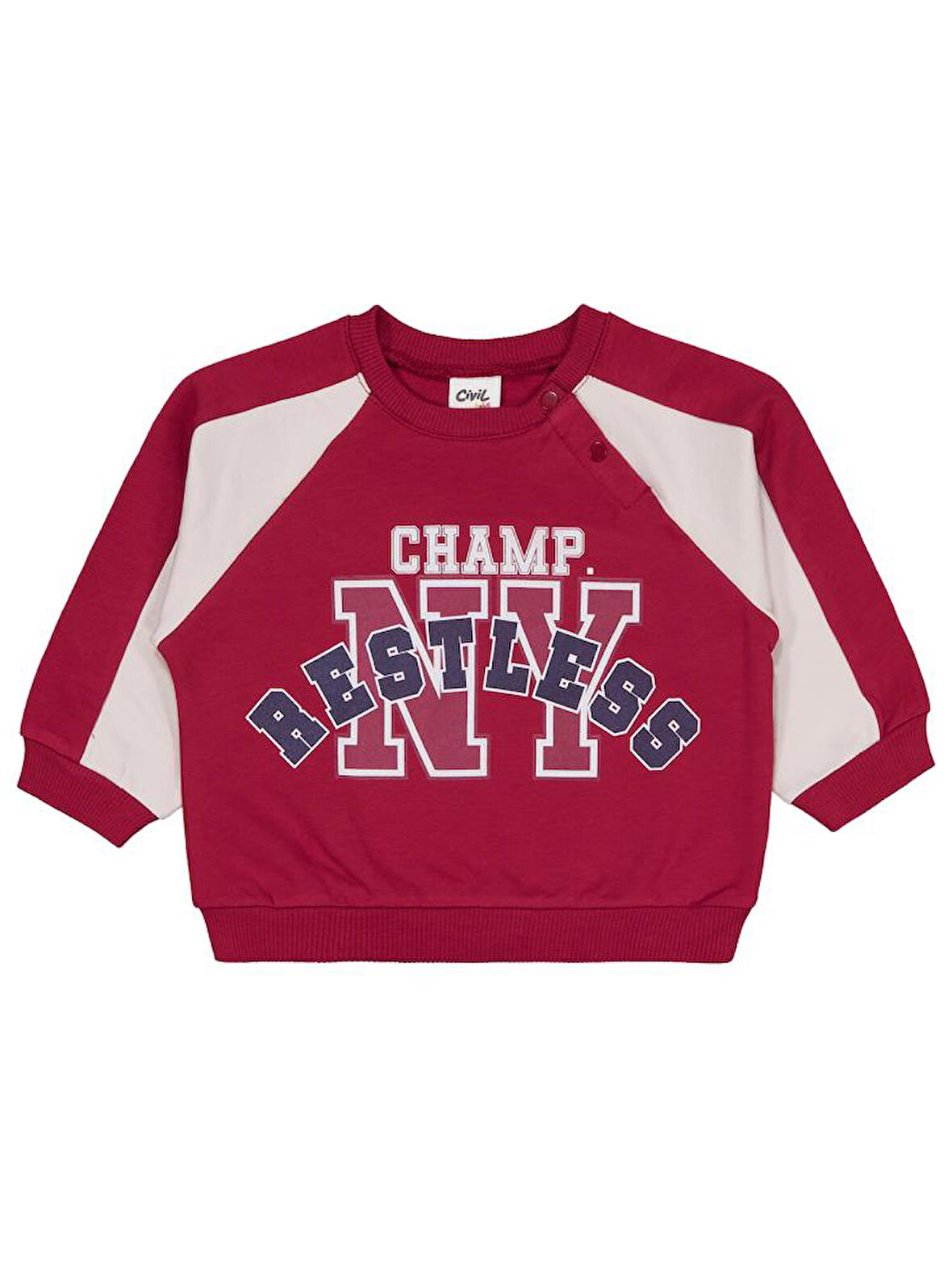 Civil Baby Restless Baskılı 6-18 Ay Takım - Bordo 18-24 Ay