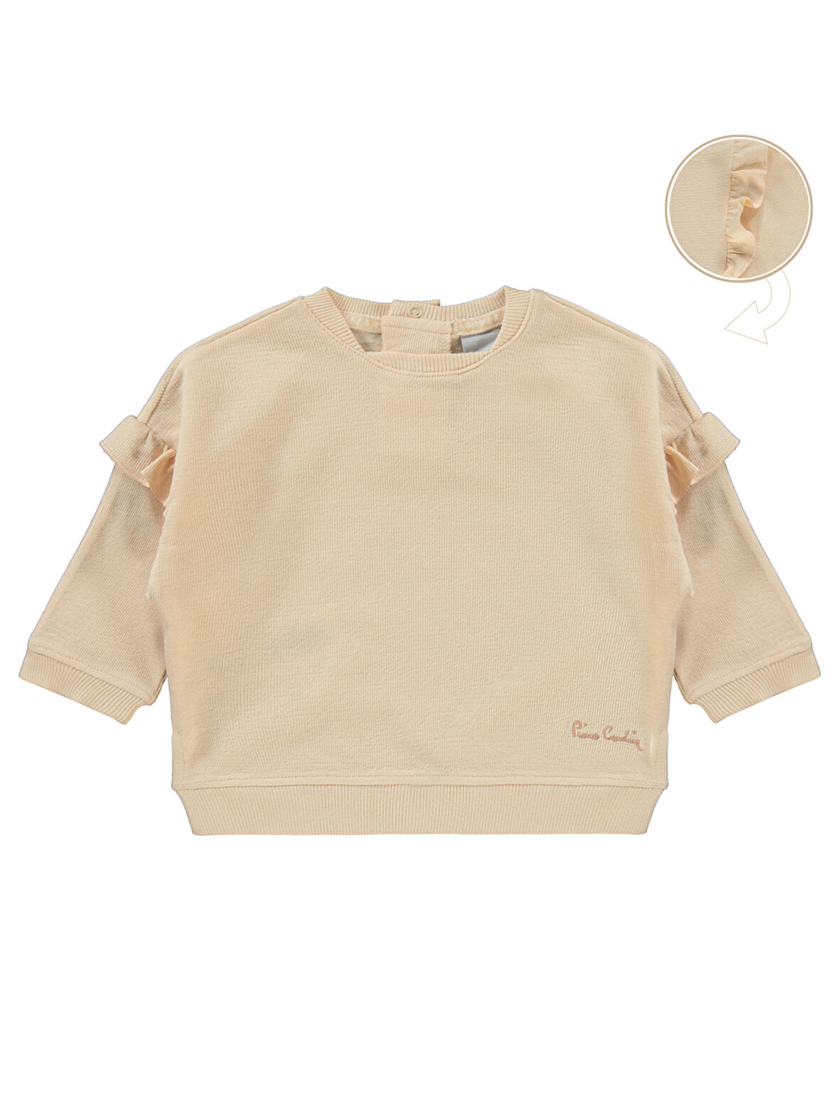 Pierre Cardin Kız Bebek Sweatshirt 6-18 Ay Pudra