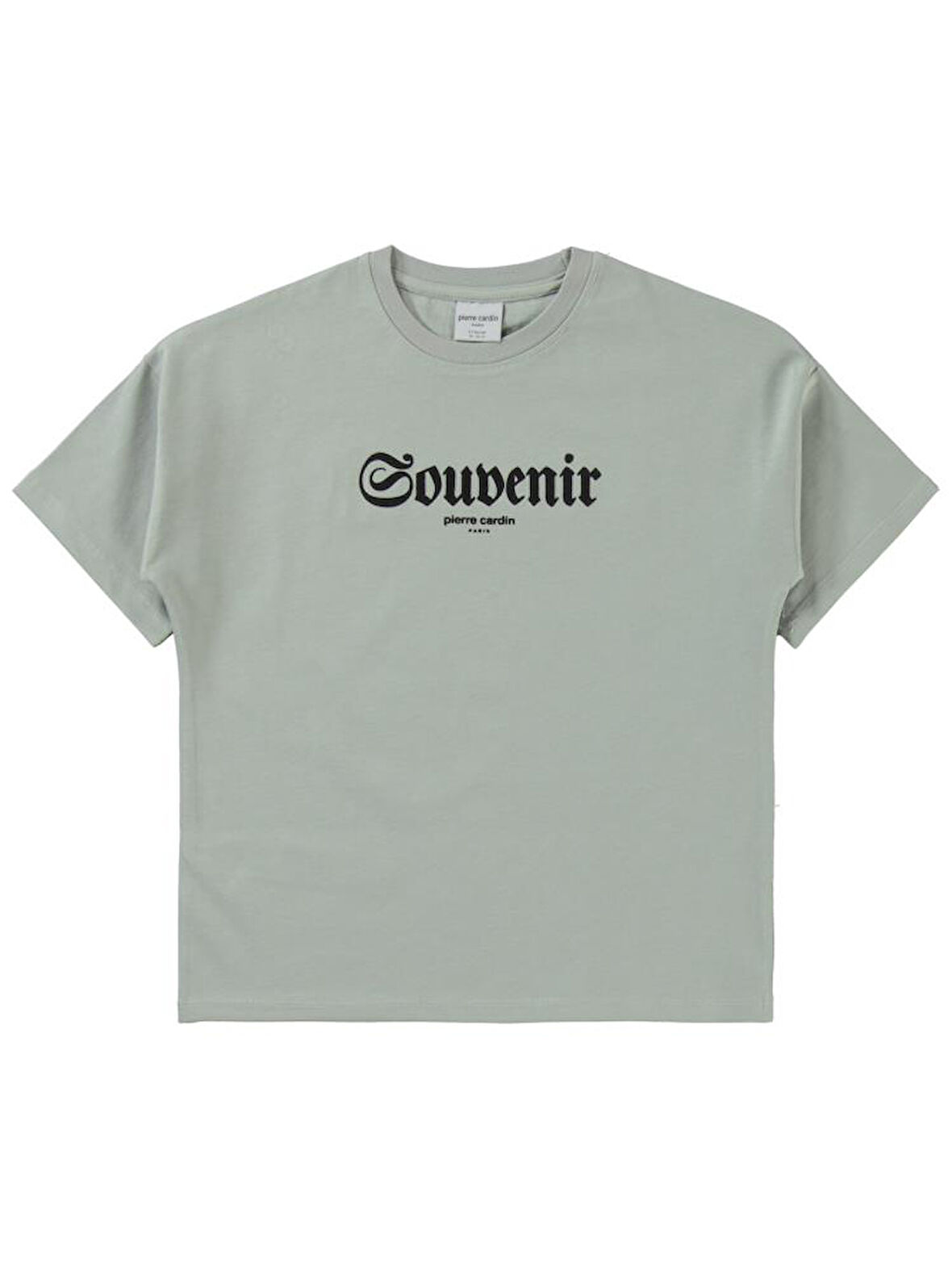Pierre Cardin Souvenir Baskılı 6-9 Yaş Tişört - Gri 8-9 Yaş