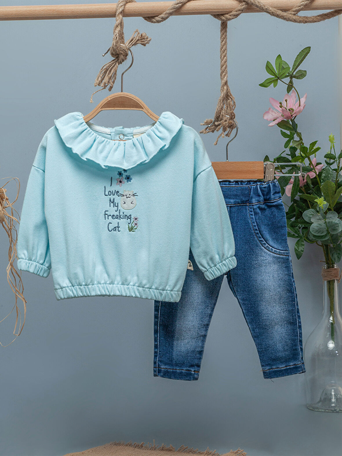 Baby Zz Kız Bebek Takım 6-18 Ay Turkuaz