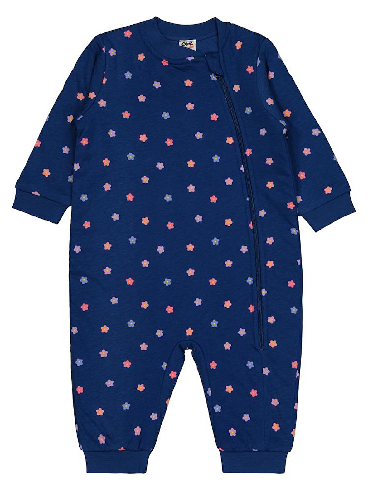 Civil Baby Renkli Çiçekler Empirme 30 Gr  Uyku Tulumu - Mavi 18-24 Ay