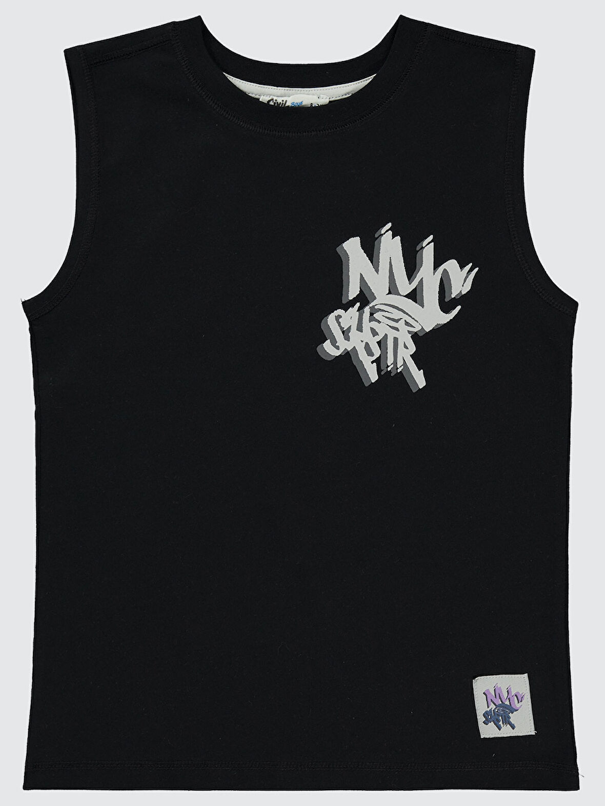 Civil Boys Erkek Çocuk Tişört 6-9 Yaş Siyah