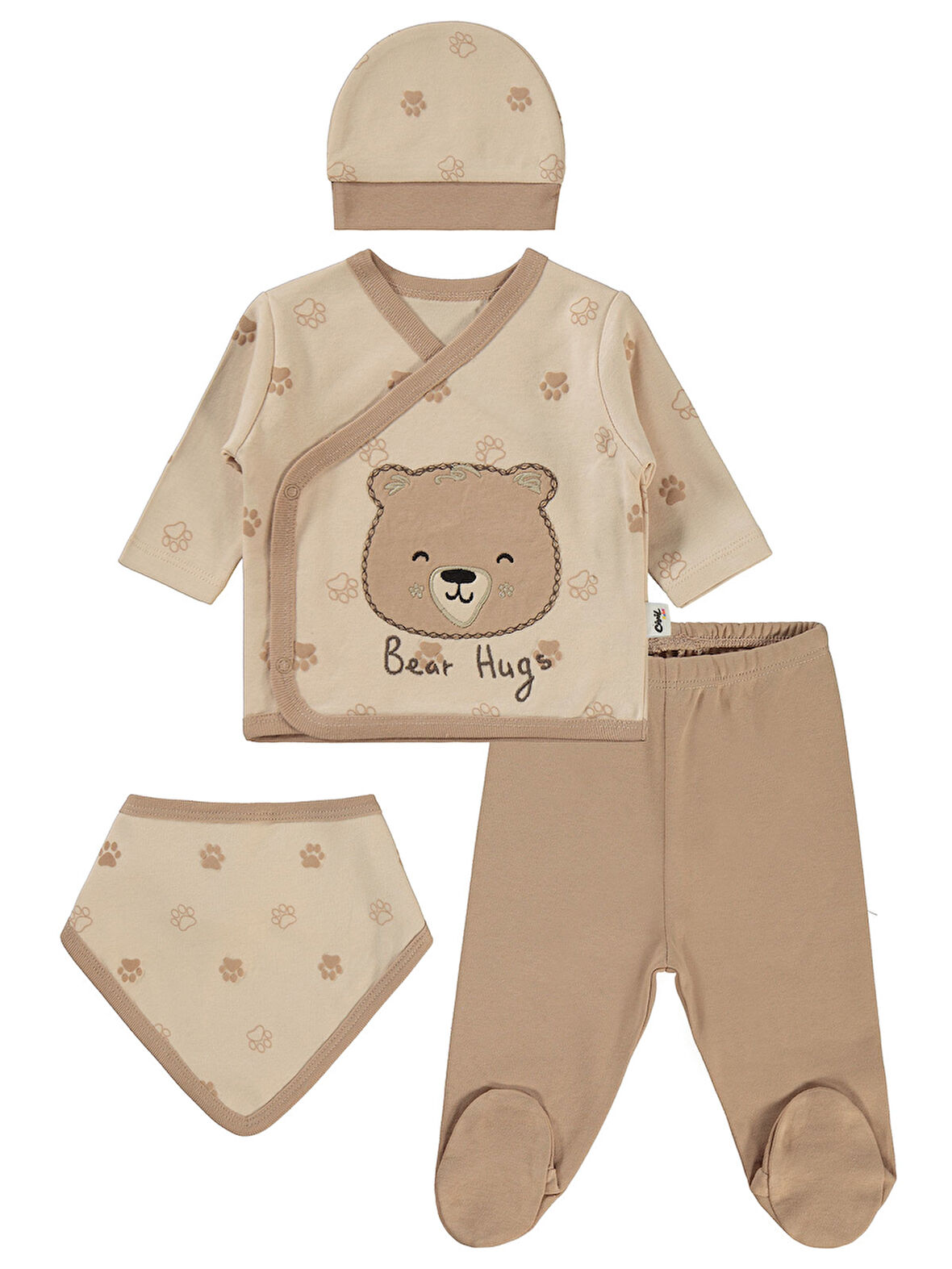 Civil Baby Erkek Bebek Zıbın Takımları FilDişi