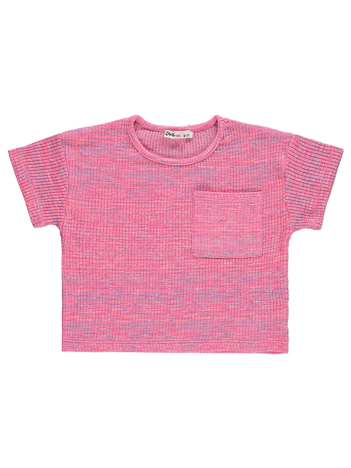 Civil Girls Kız Çocuk Tişört 6-9 Yaş Şeker Pembesi