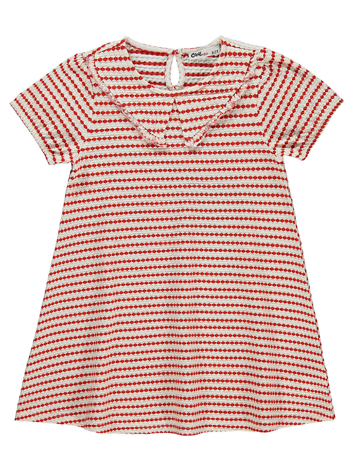 Civil Girls Kız Çocuk Elbise 6-9 Yaş Mercan