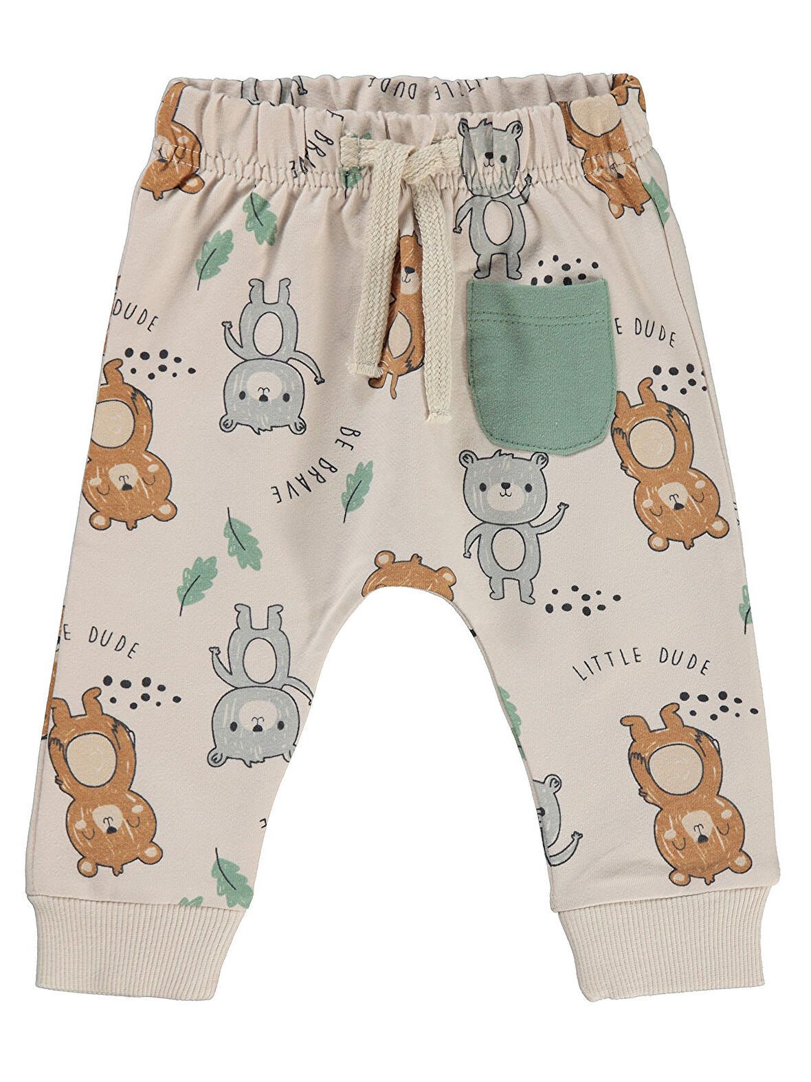 Civil Baby Erkek Bebek Eşofman Altı 6-18 Ay Fil Dişi