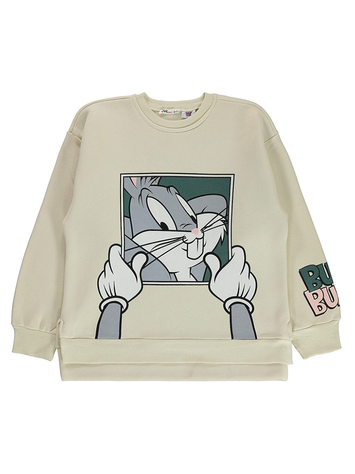 Bugs Bunny Kız Çocuk Sweatshirt 10-13 Yaş Tebeşir