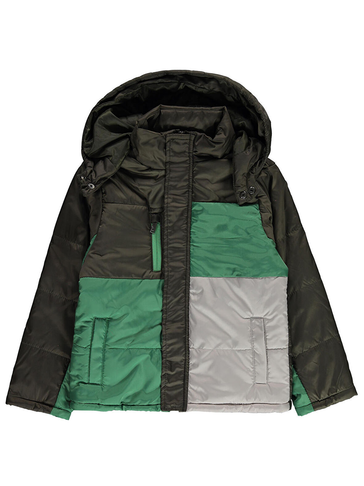 Civil Boys Erkek Çocuk Kapüşonlu Mont 6-9 Yaş Haki