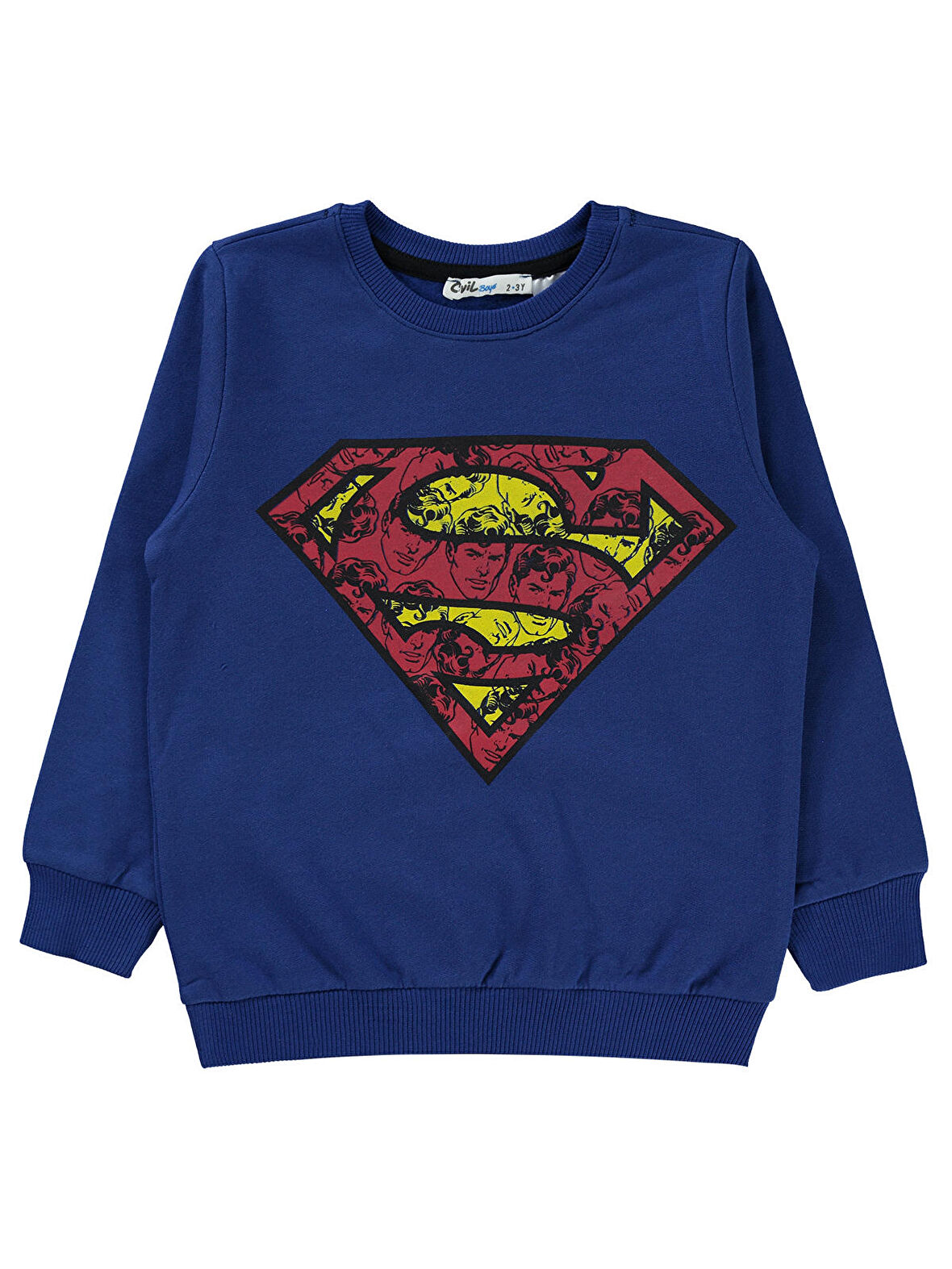 Superman Erkek Çocuk Sweatshirt 2-5 Yaş Saks Mavisi